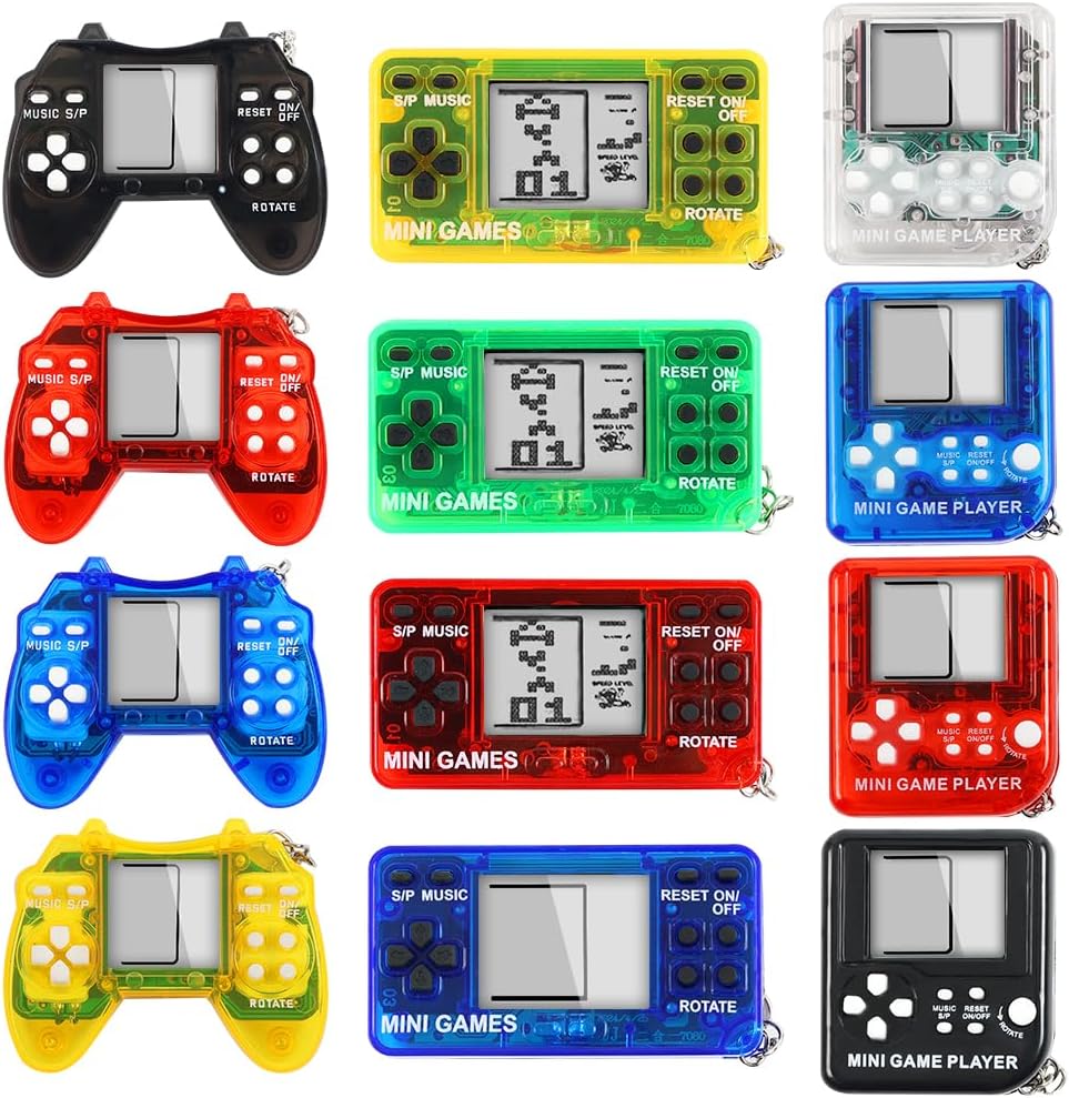Gorkue 12Pcs Video Game Party Favors Keychain Set