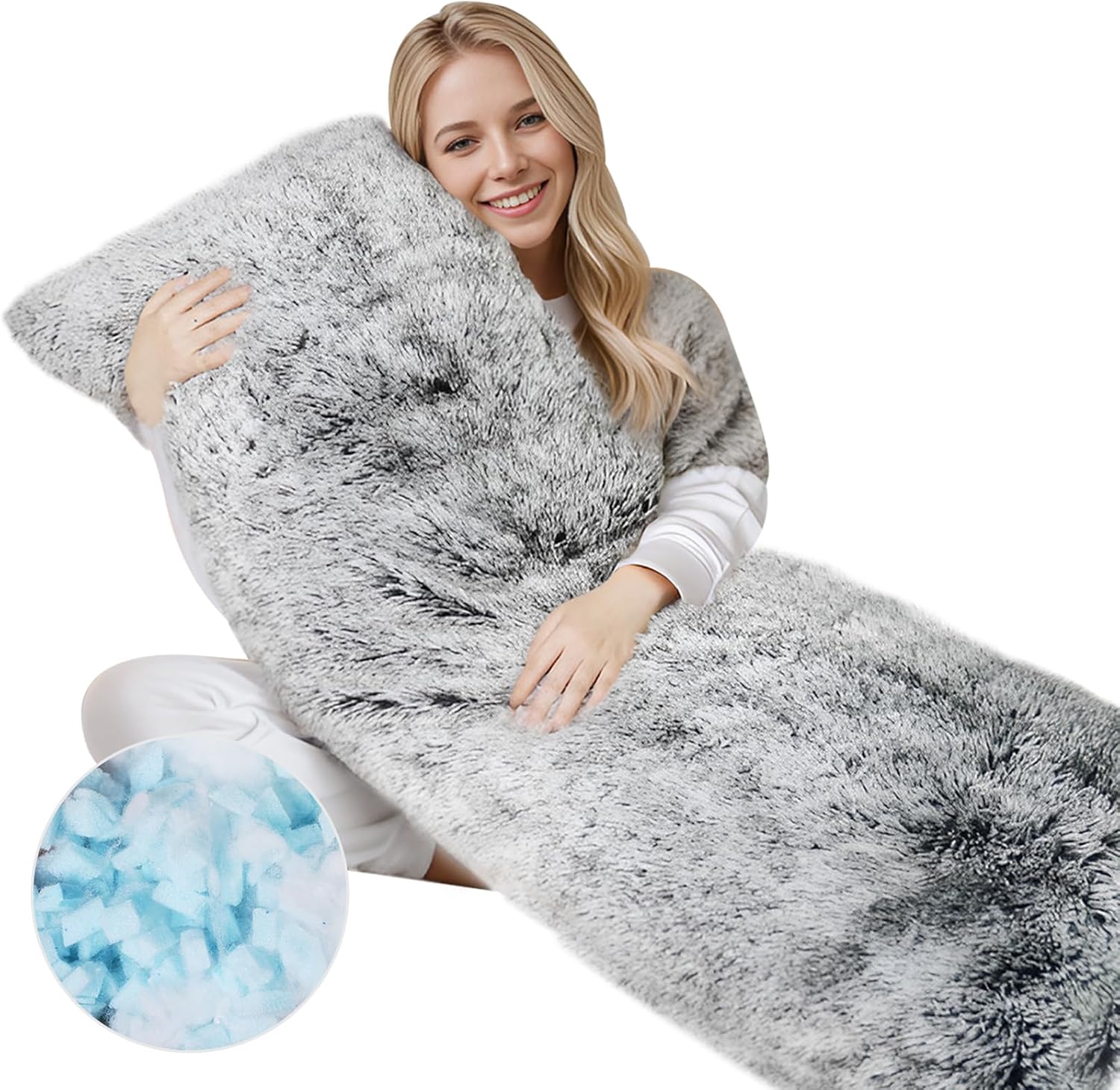 ZonLi Fluffy Body Pillow for Adults and Pregnancy