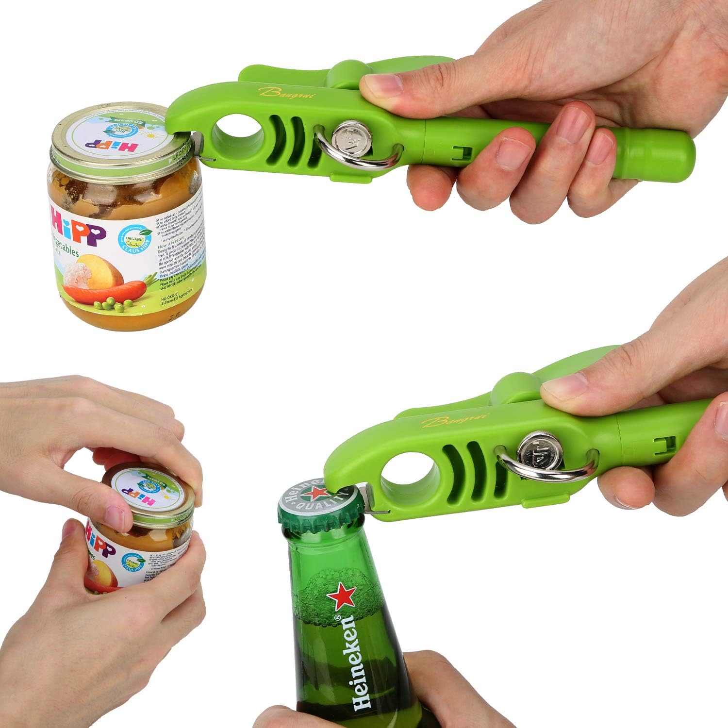 Bangrui 4-in-1 Safe Can Opener with Corkscrew