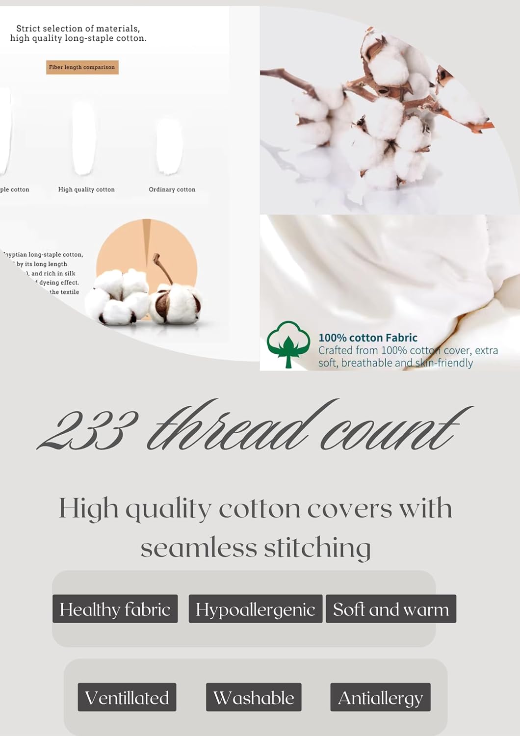 SEQ 20x20 Duck Feather Pillow Inserts - Set of 2