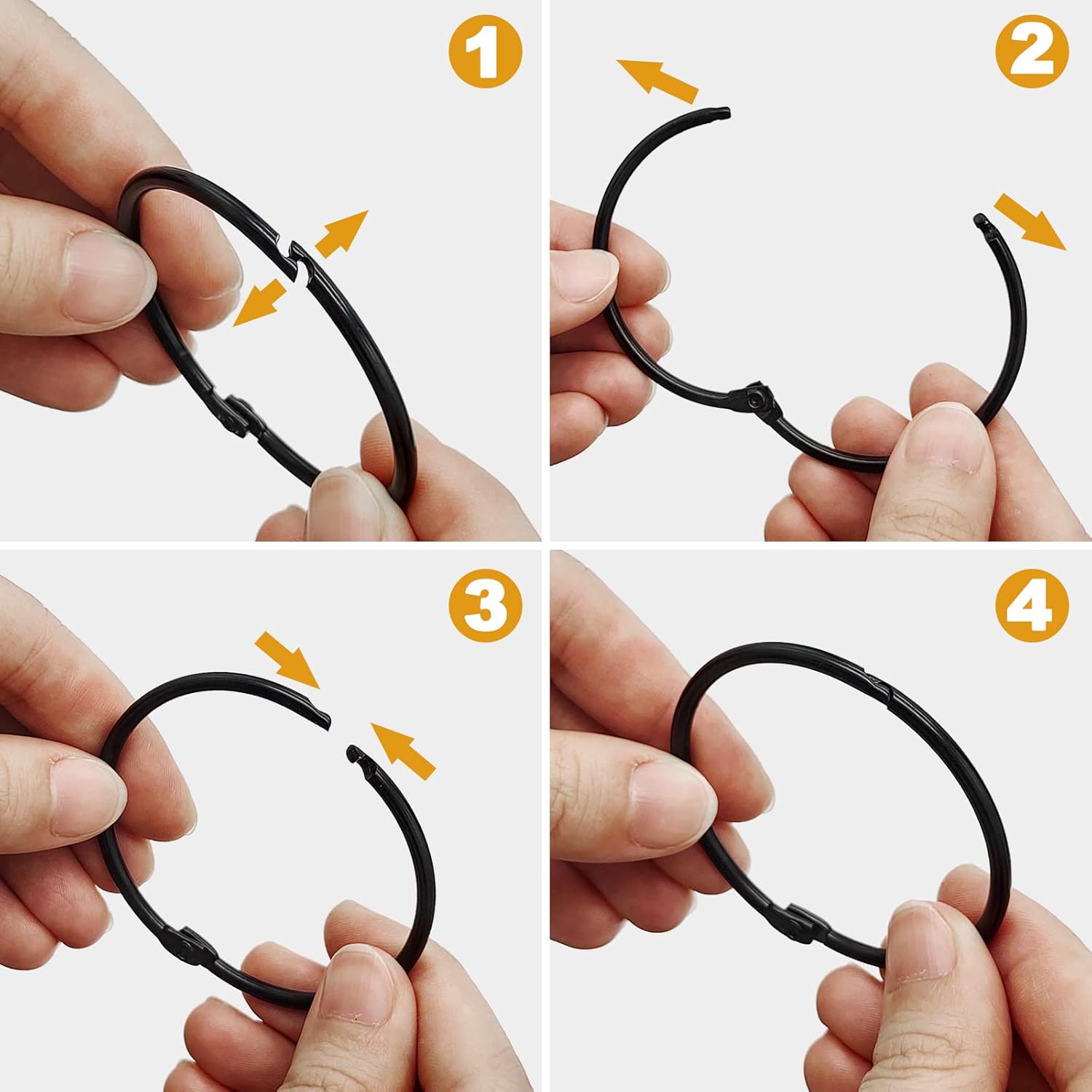 Shower Curtain Hooks Rings 24 Pcs Rustproof Metal for Curtain