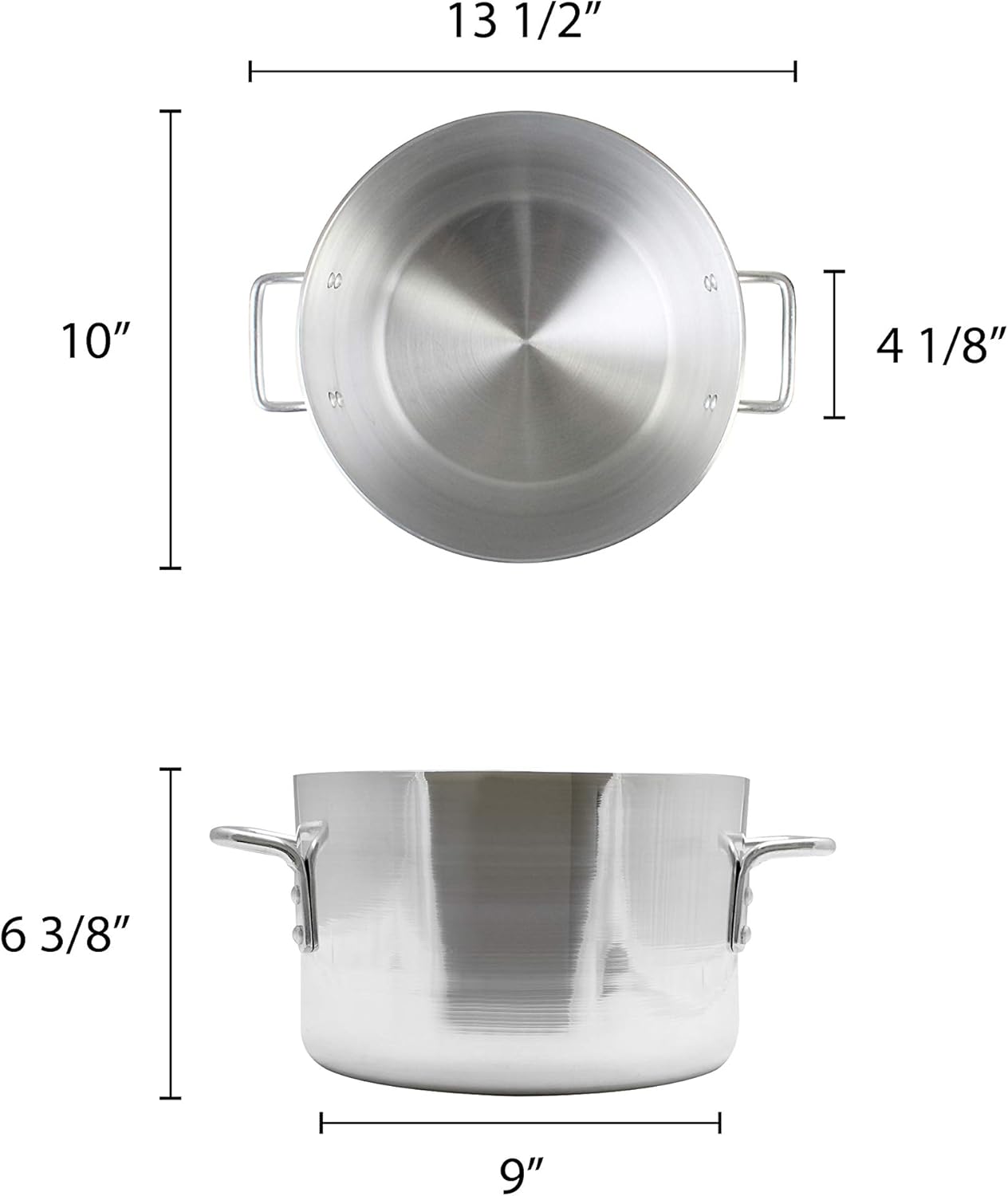 8 Quart Aluminum Sauce Pot Mirror Finish