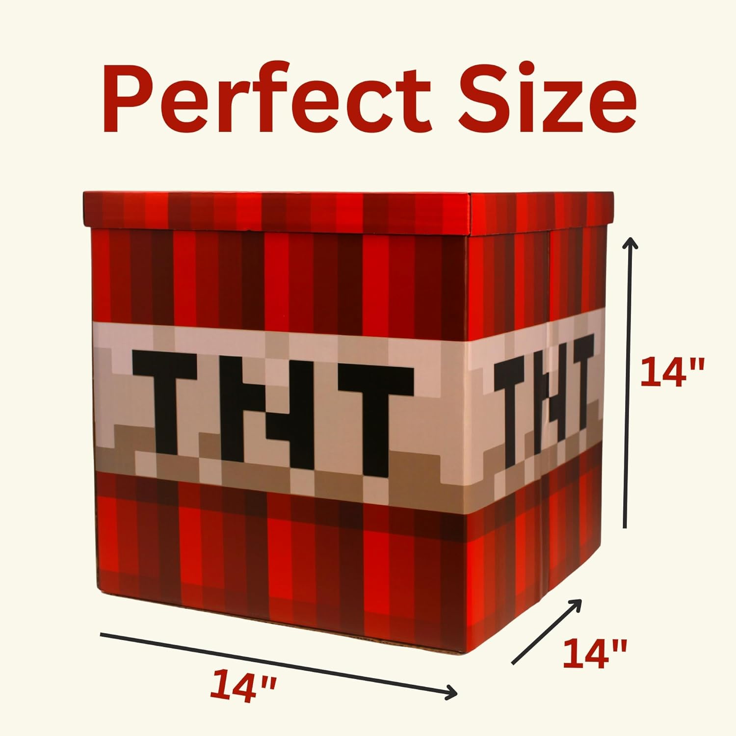 Foldable Pixelated Storage Box with Lid