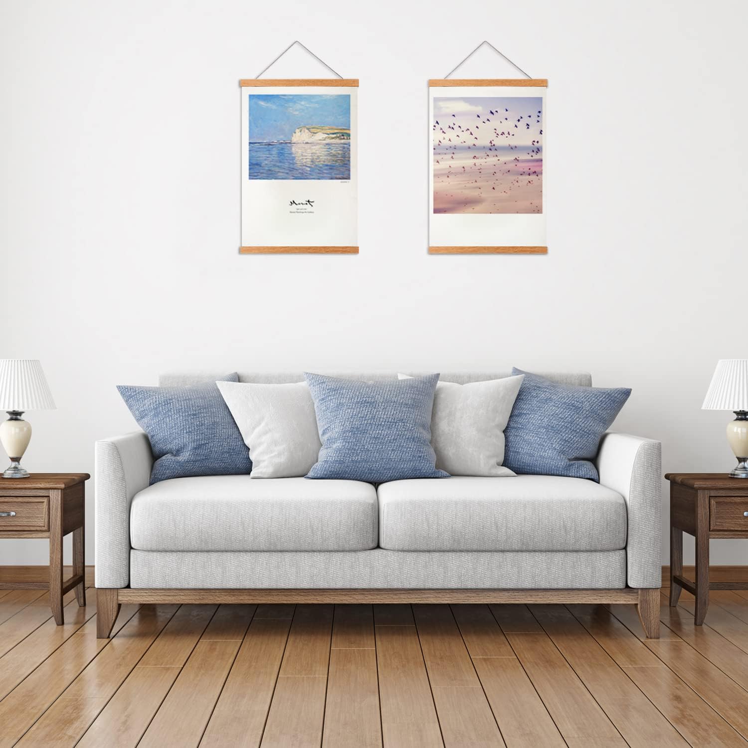 FALAMON Teak Wood Magnetic Poster Frame Hanger