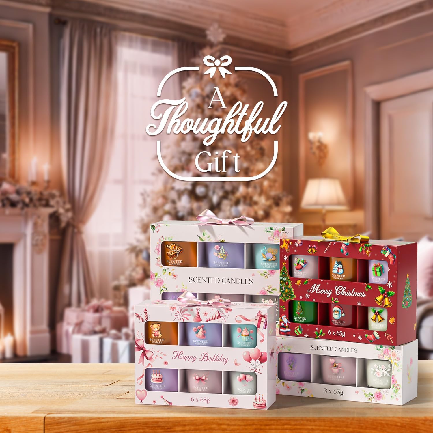Scented Candle Gift Set for Stress Relief
