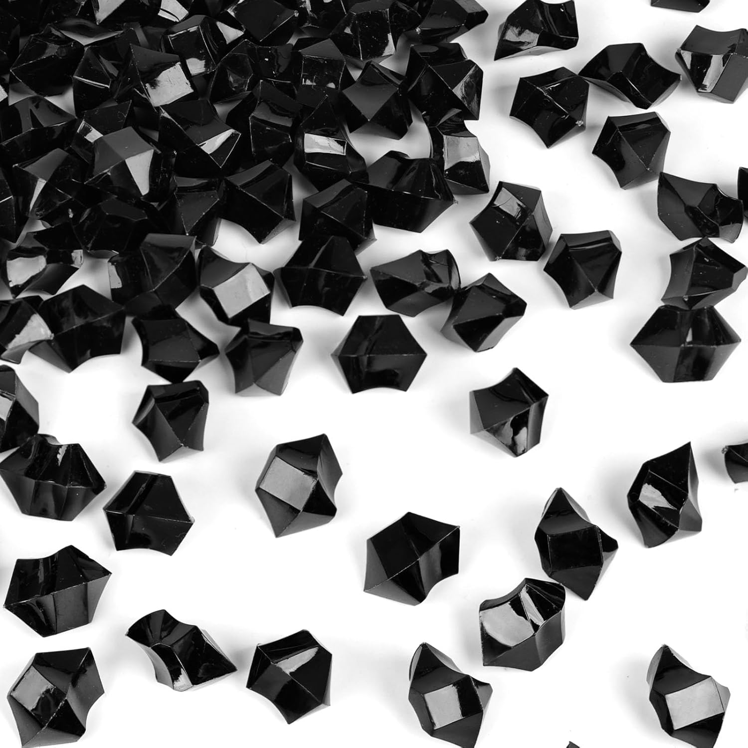 DomeStar Black Fake Ice Rocks 150PCS Vase Fillers