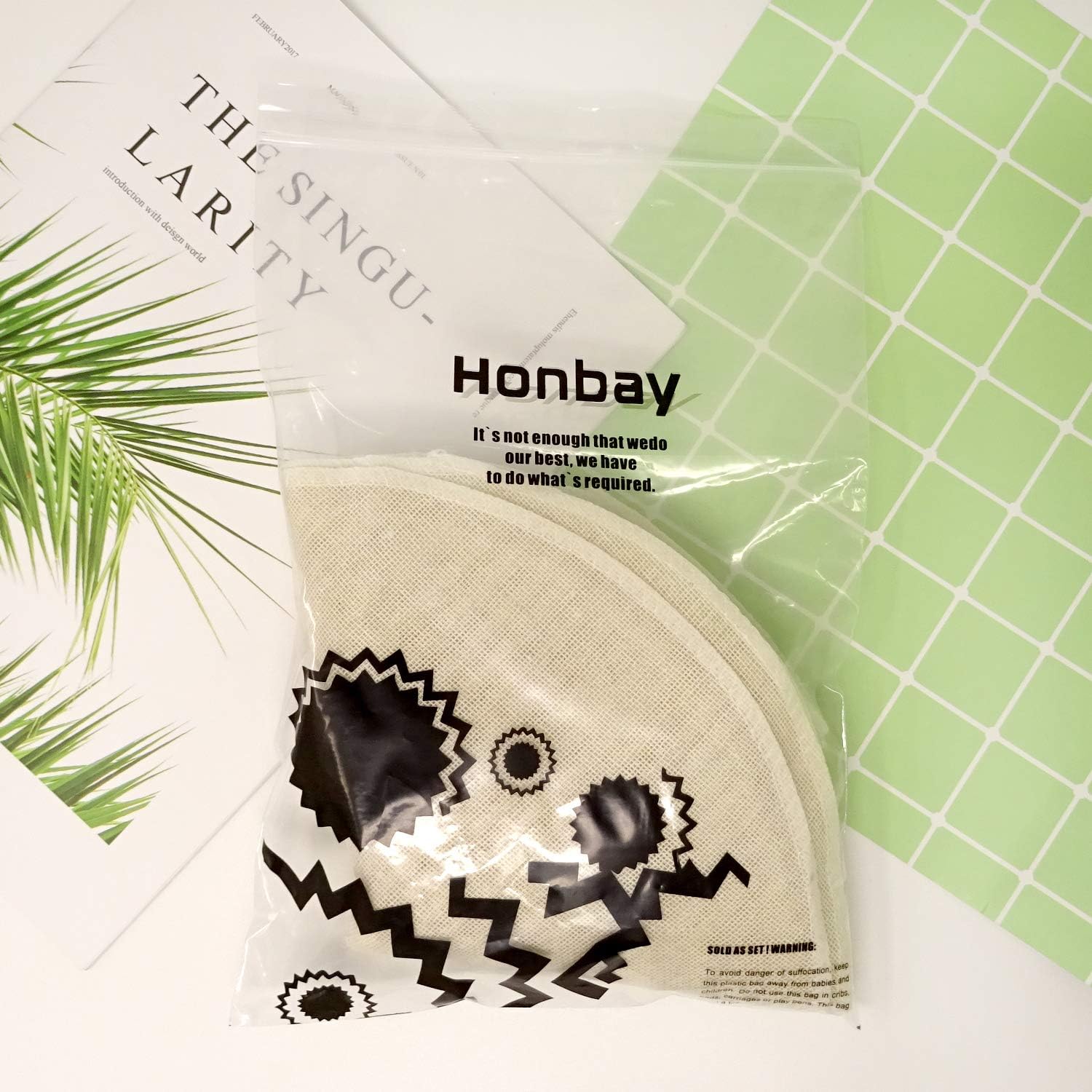 Honbay 12 Pcs Pure Cotton Round Steamer Liners