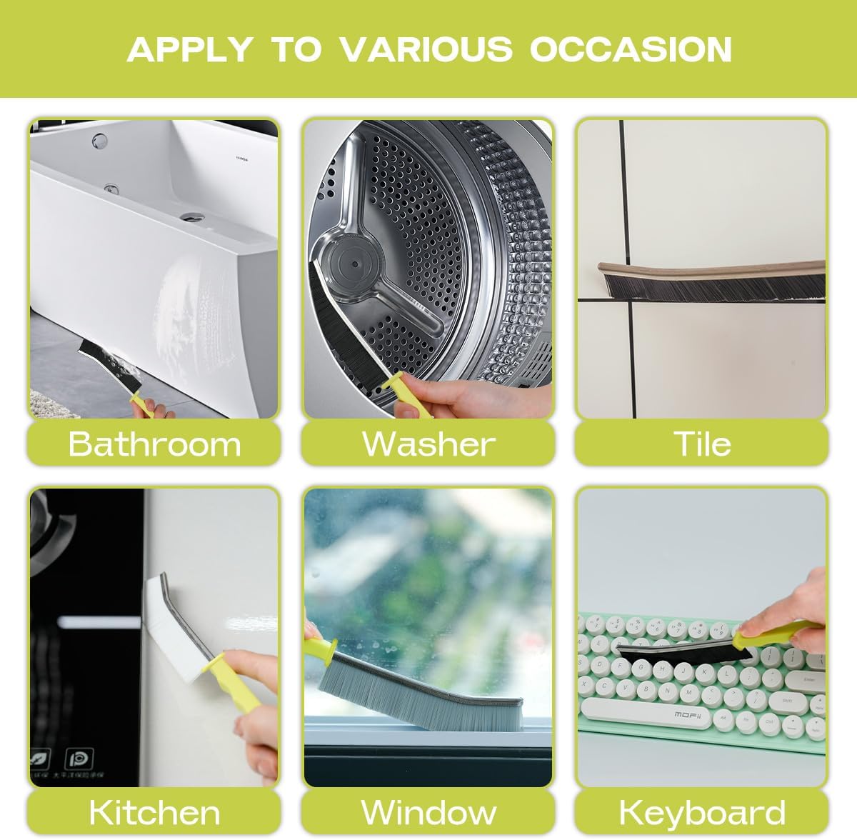 Crevice Cleaning Brush for Home Kitchen Bathroom
