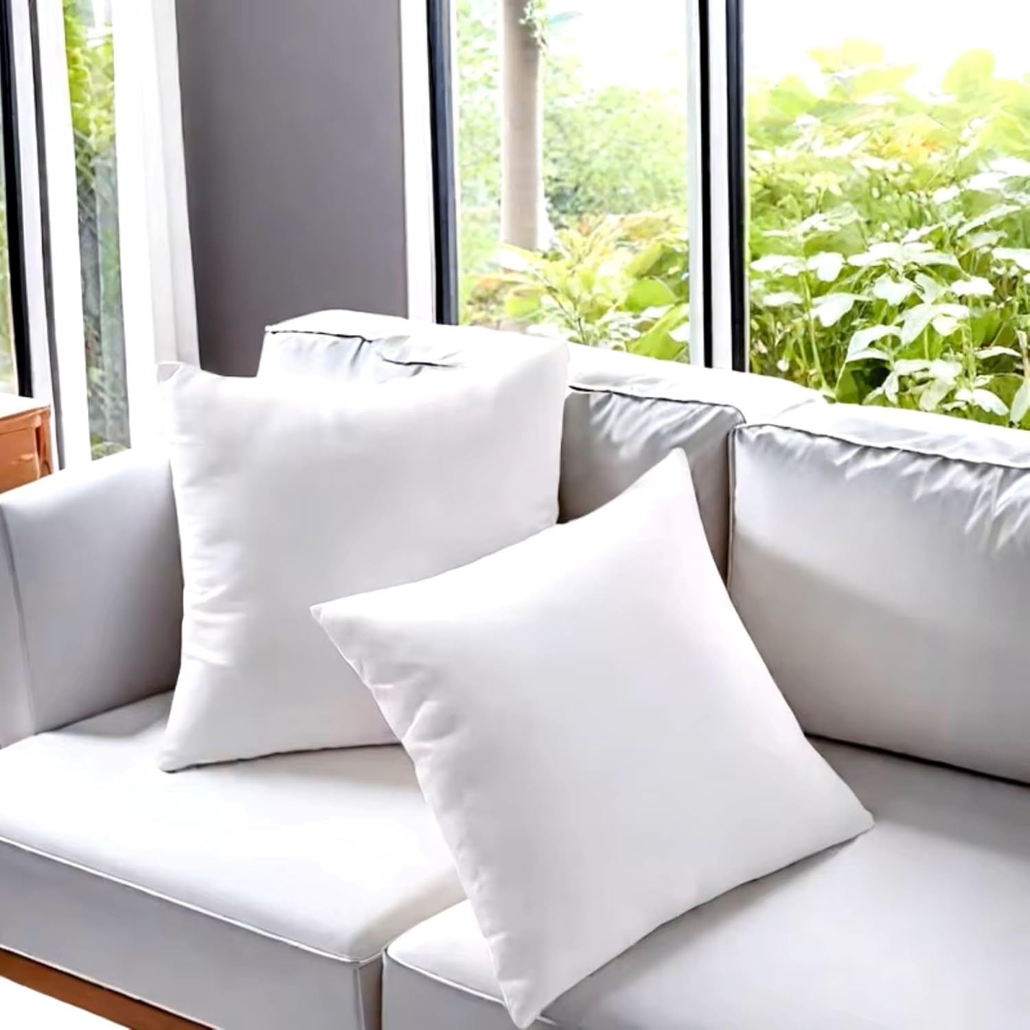 SEQ 20x20 Duck Feather Pillow Inserts - Set of 2
