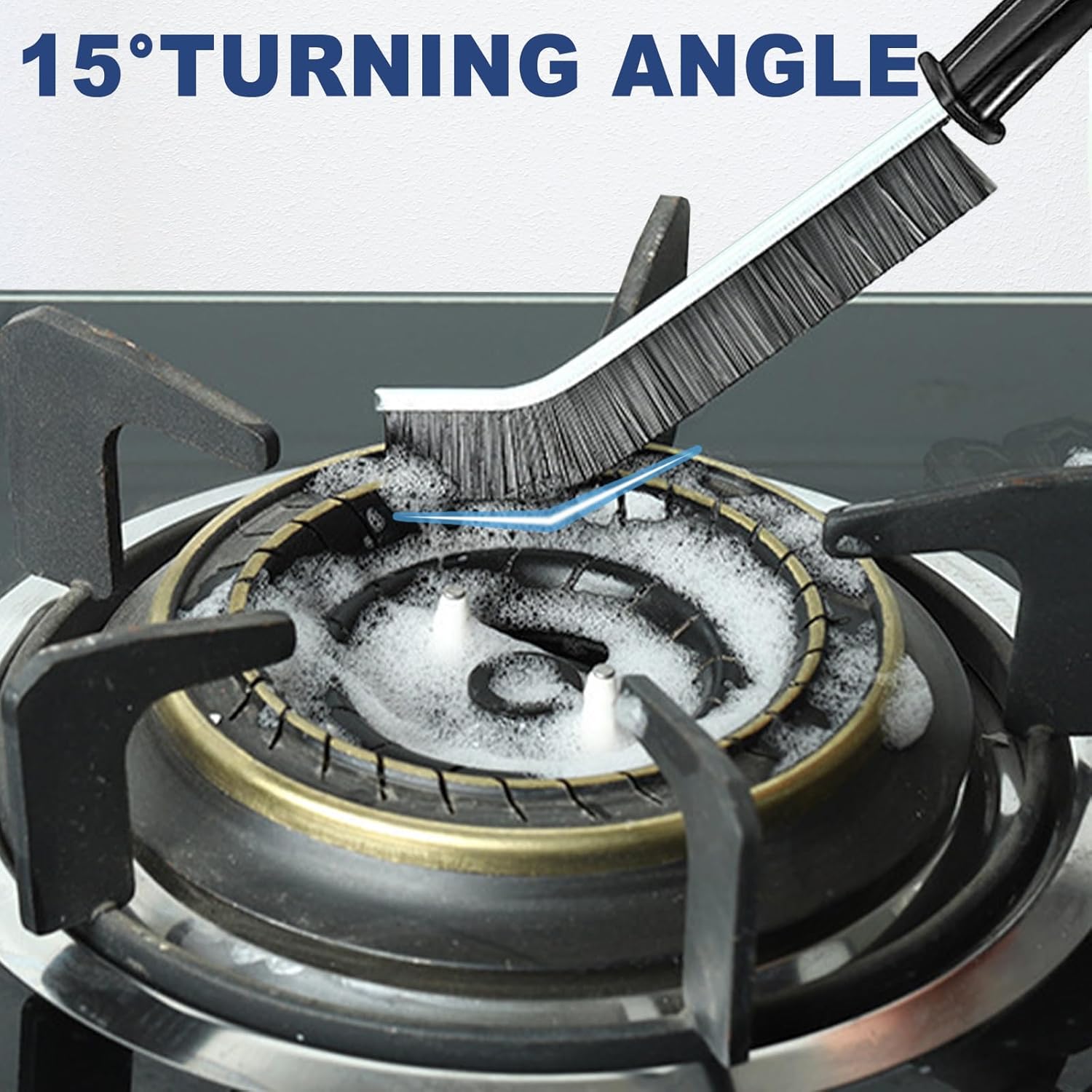 Hard Bristle Crevice Cleaning Brush 5PCS for Kitchen Bathroom