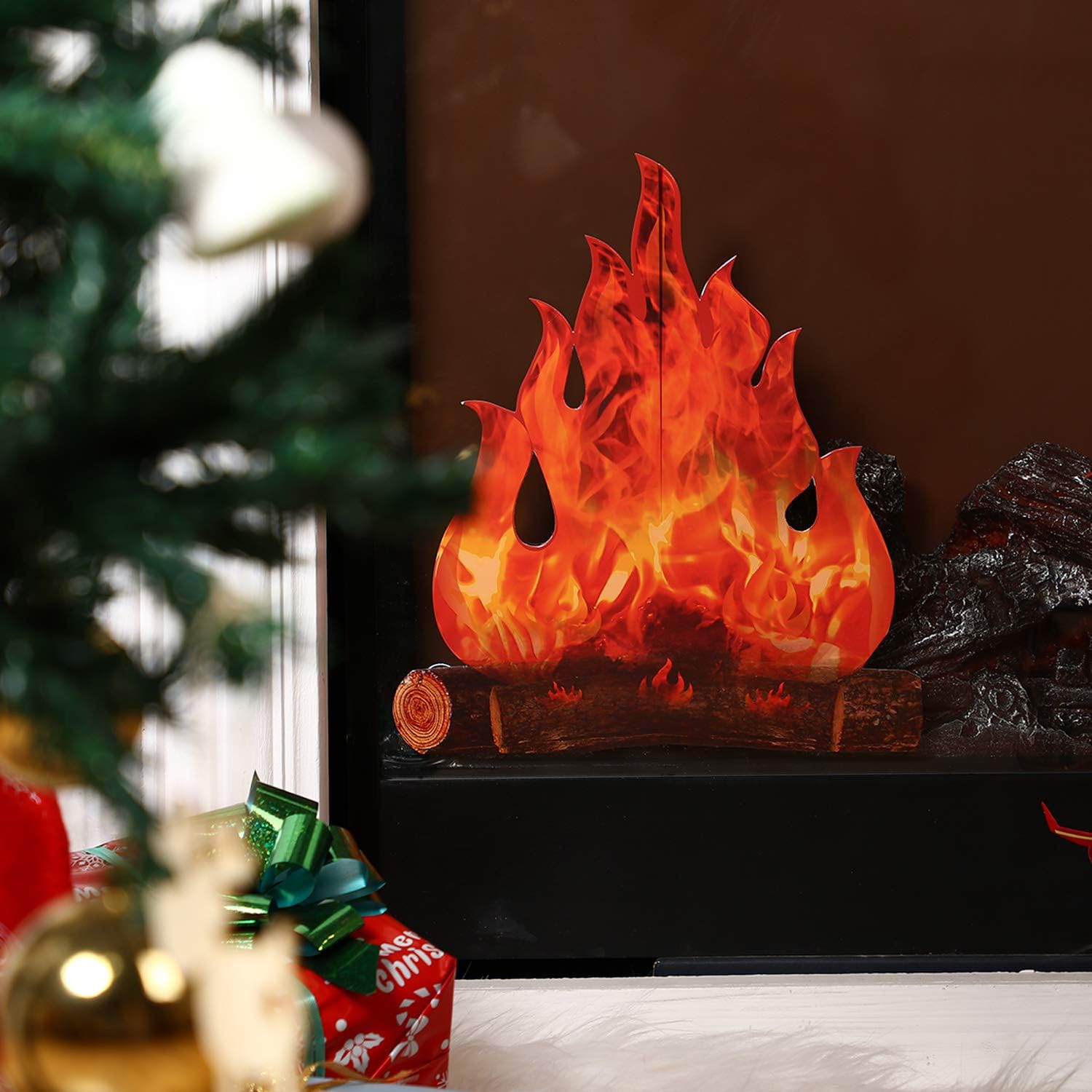 Boao 2 Set Fake Fire Campfire Centerpiece Decor
