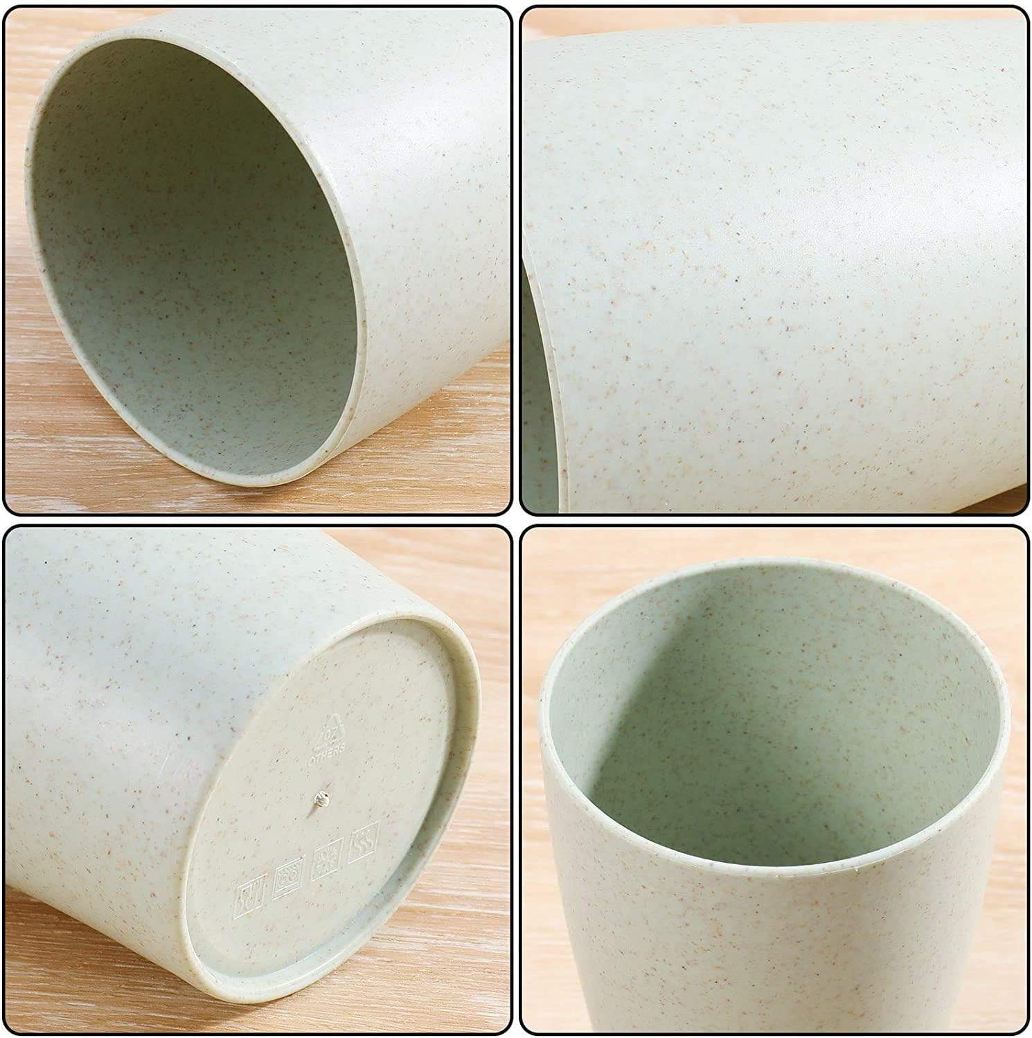 WANBY 8 Pcs Wheat Straw Drinking Cups Set