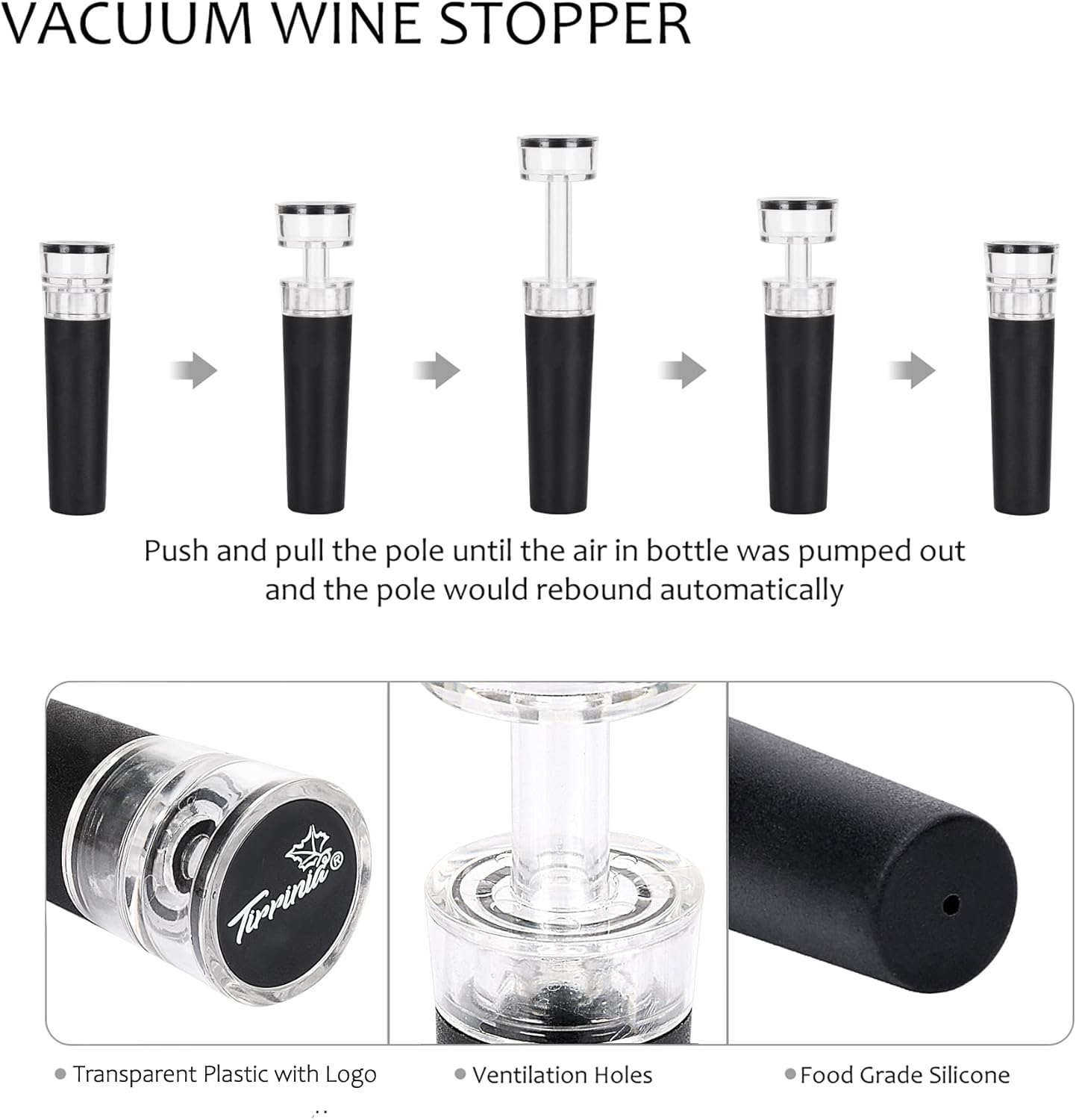 Tirrinia Electric Wine Opener Set with Aerator and Foil Cutter Blue
