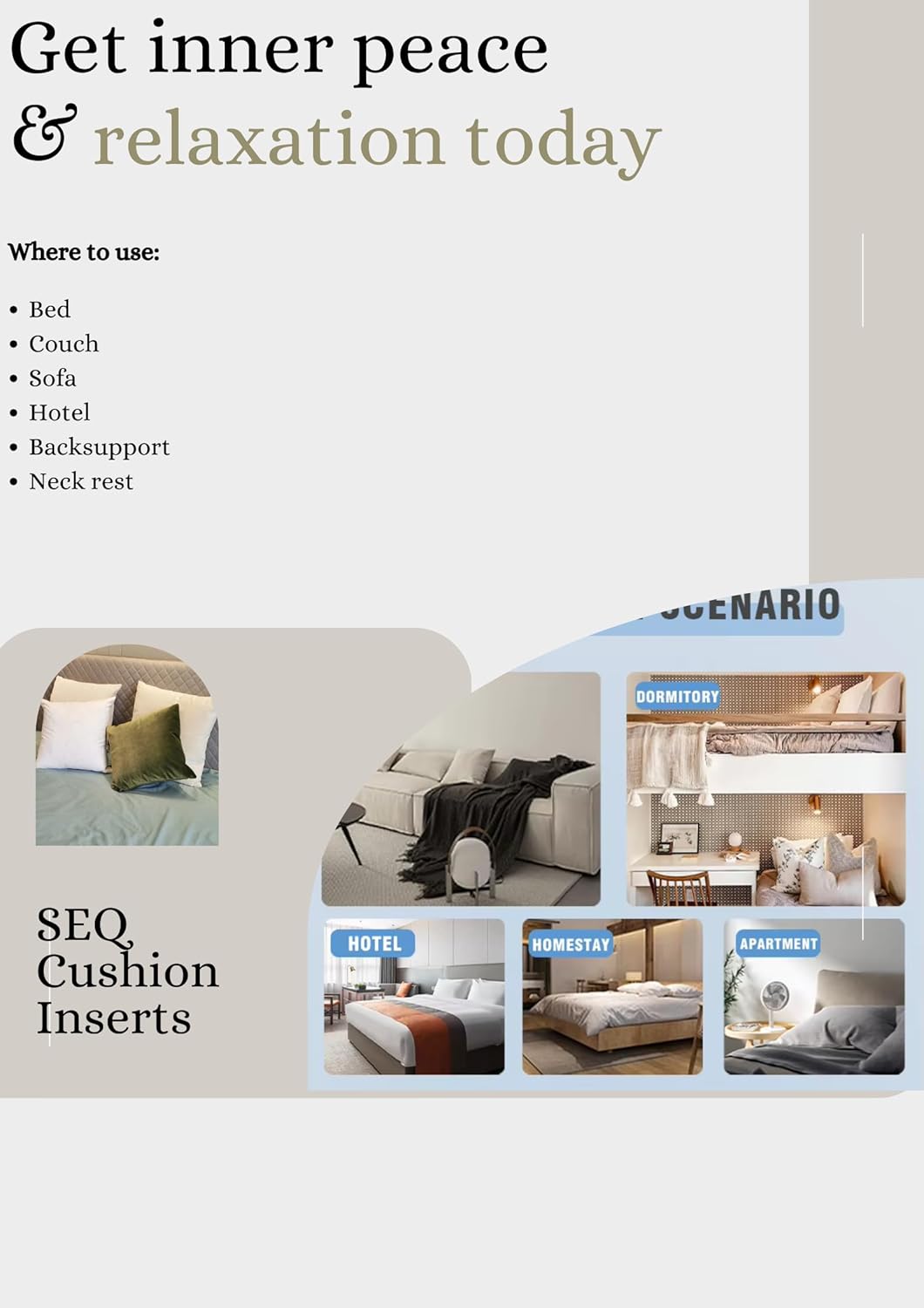 SEQ 20x20 Duck Feather Pillow Inserts - Set of 2