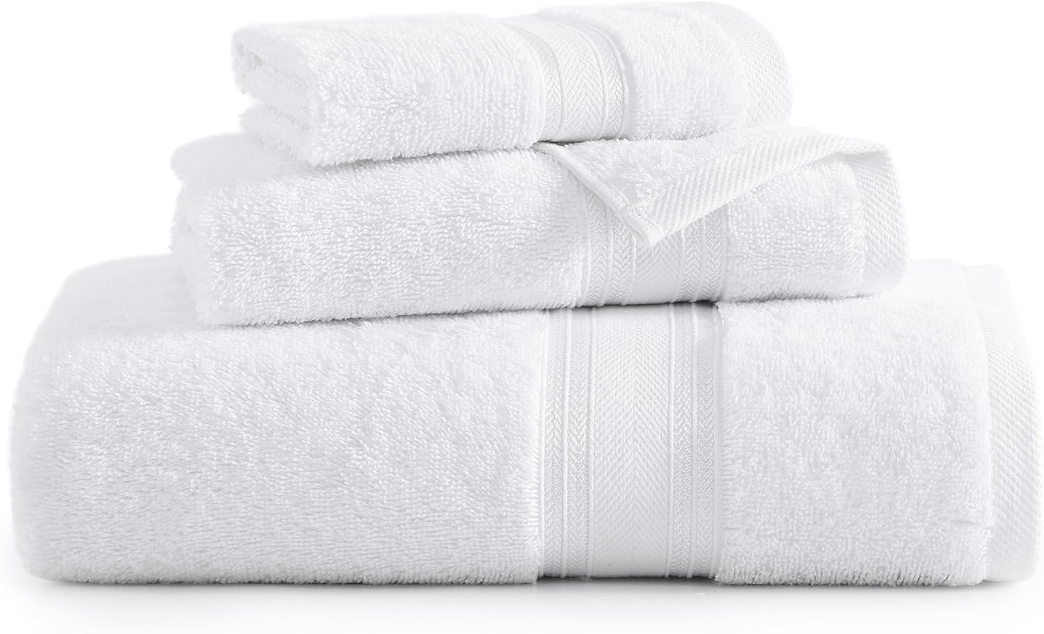 Lane Linen Luxury Bath Towel Set 3 Piece White