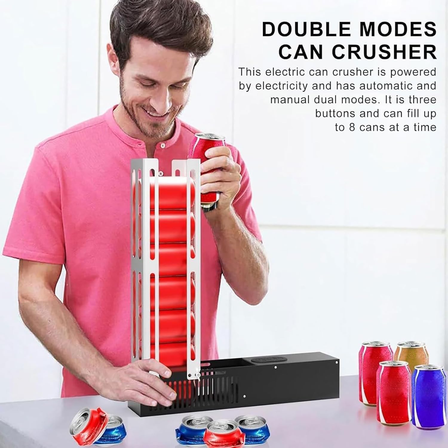 Mavdecll Electric Can Crusher Auto Load 8oz-16oz