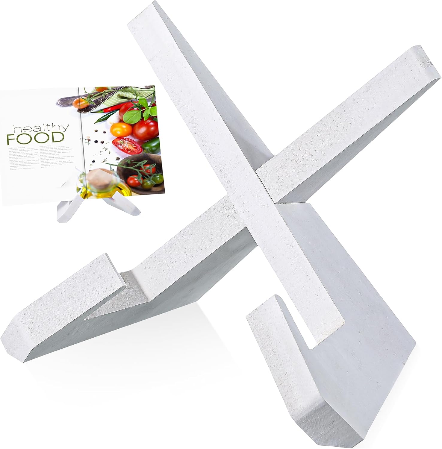Sunnychicc Bamboo Cookbook Stand for Kitchen