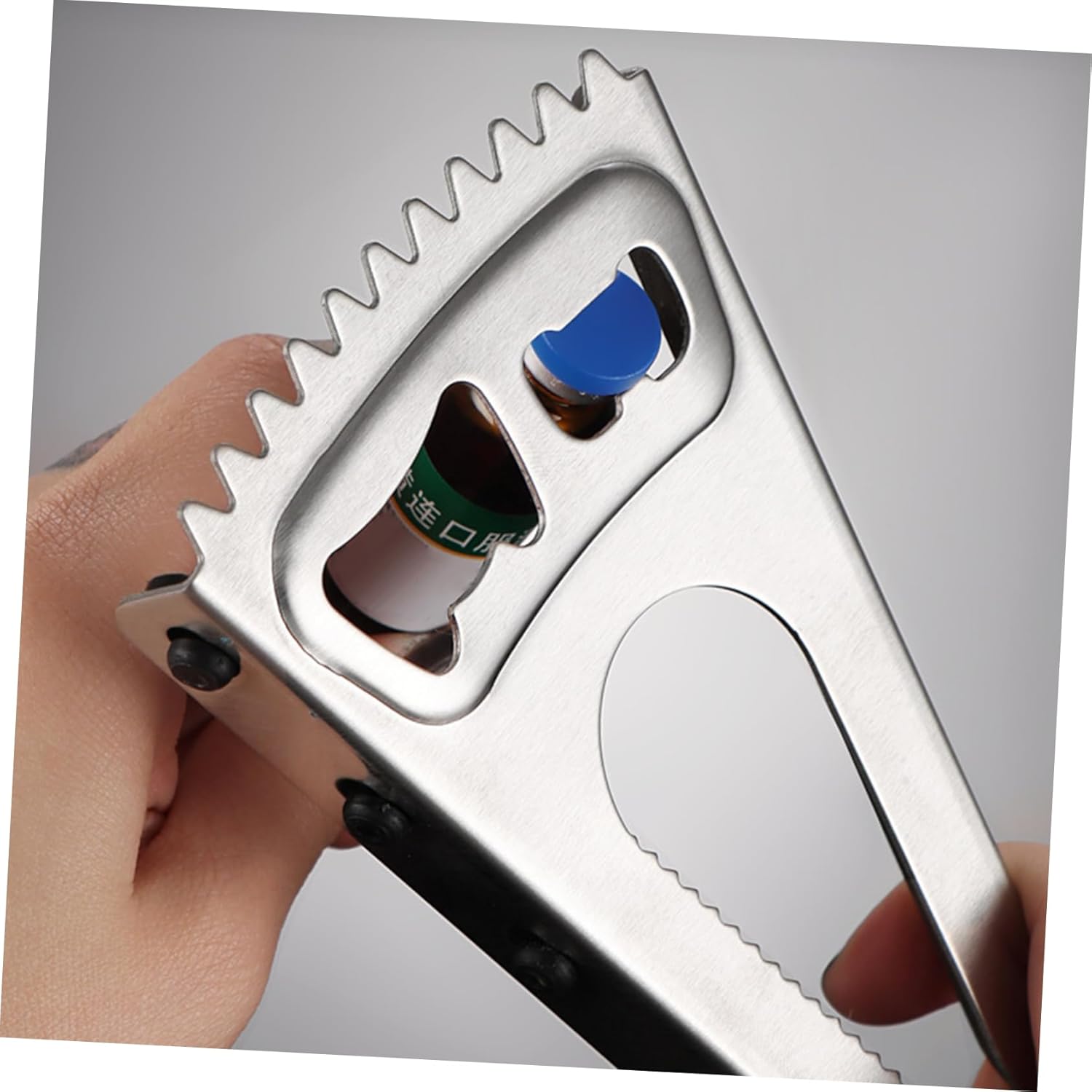 Zerodeko Multi-Functional Can Opener Stainless Steel Electric Portable Wine Opener