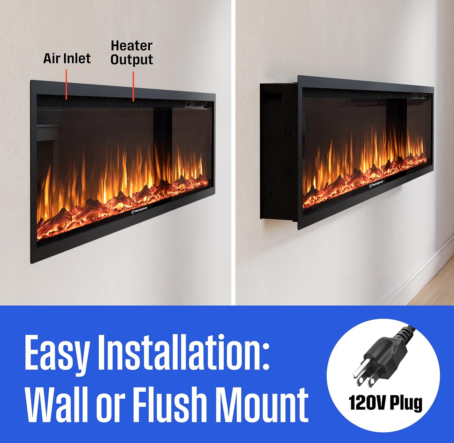 Westinghouse 60 Inch Electric Fireplace Heater