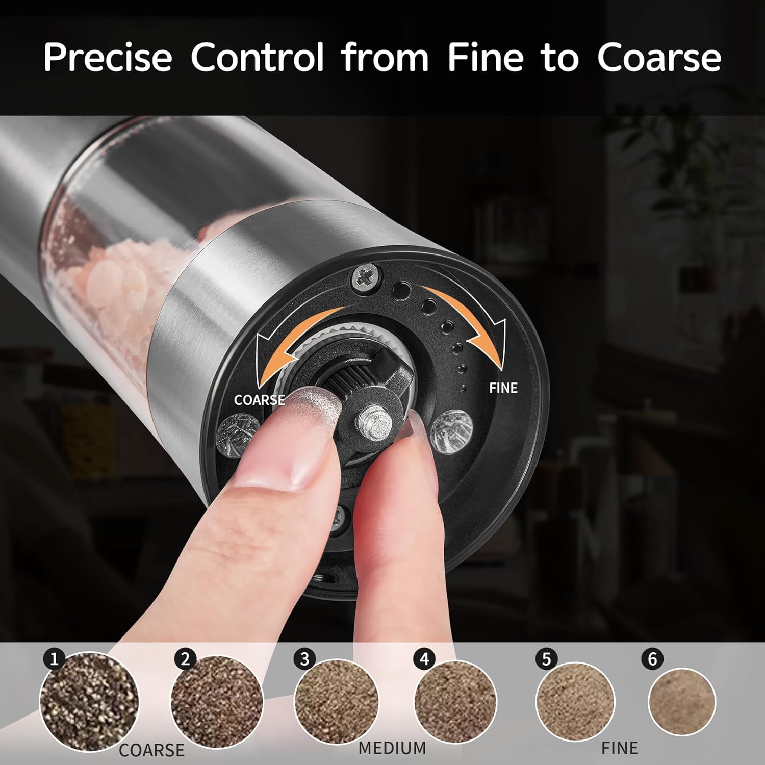Gravity Electric Salt and Pepper Grinder Set