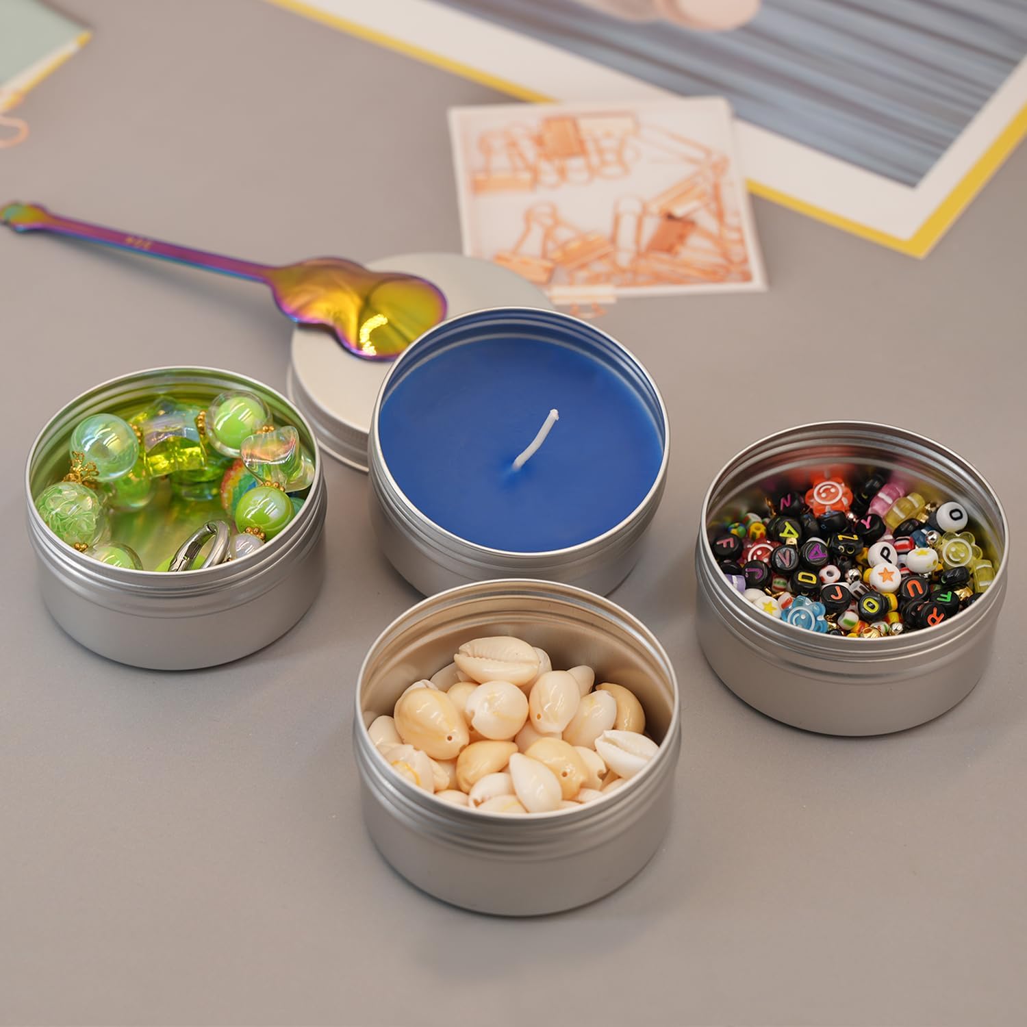 3 oz Aluminum Tin Cans 20 Pack with Lids and Labels