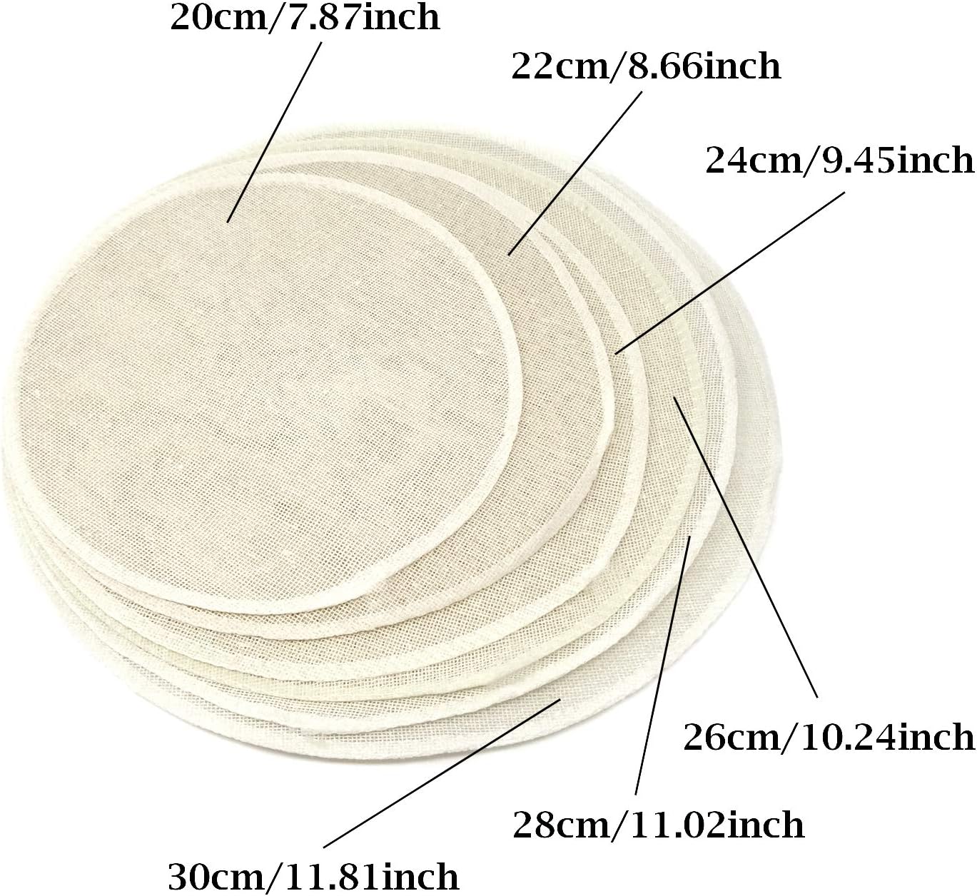 Honbay 12 Pcs Pure Cotton Round Steamer Liners