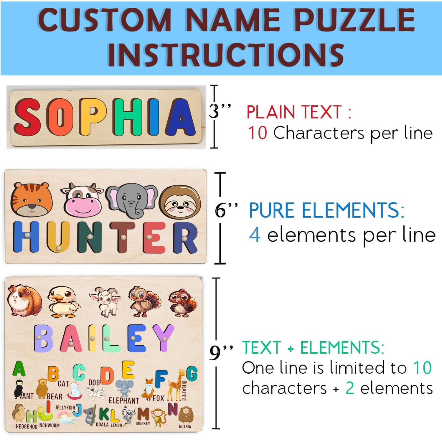 Personalized Wooden Name Puzzle For Kids