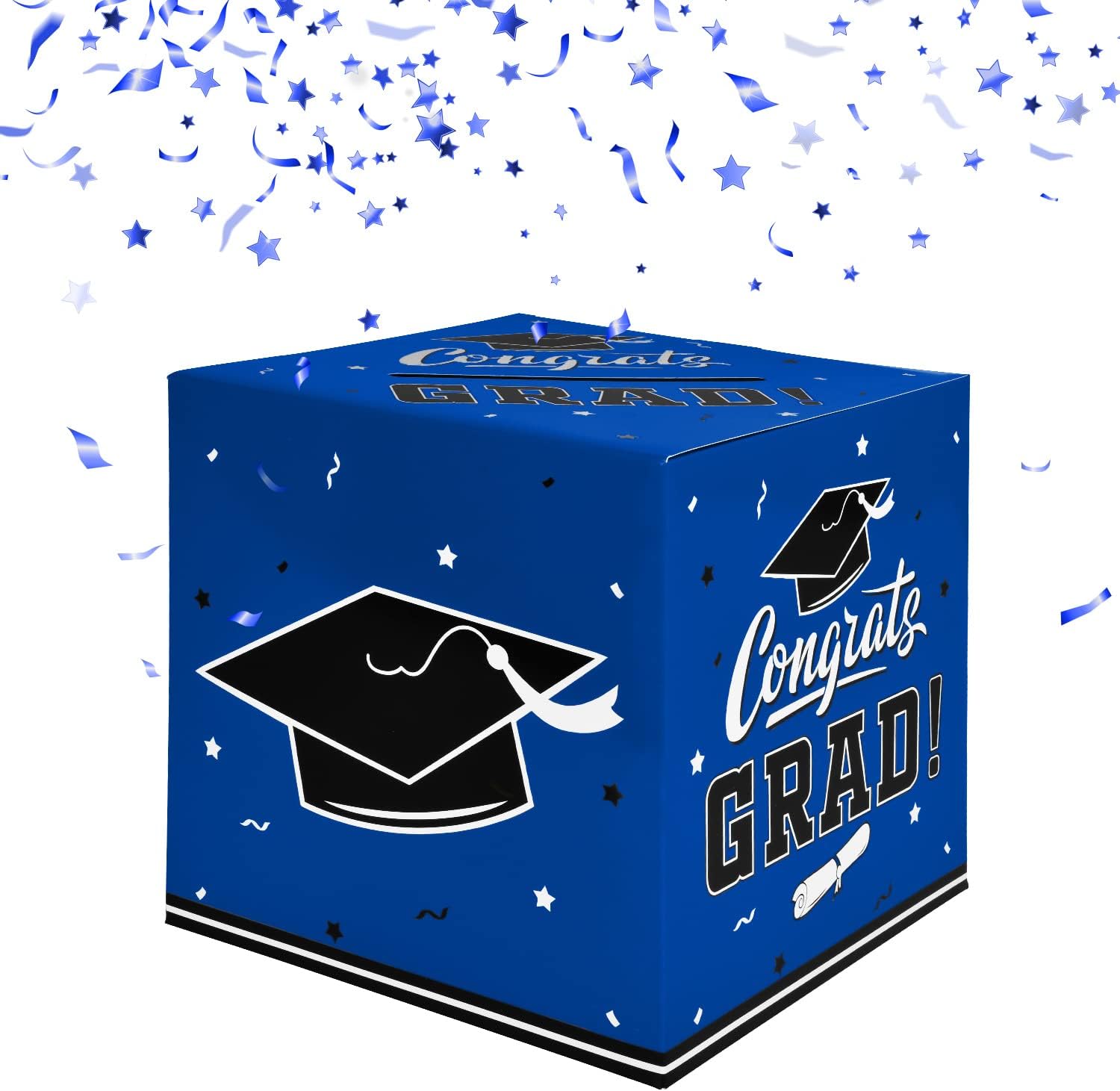 Gatherfun Graduation Decorations Card Box Blue