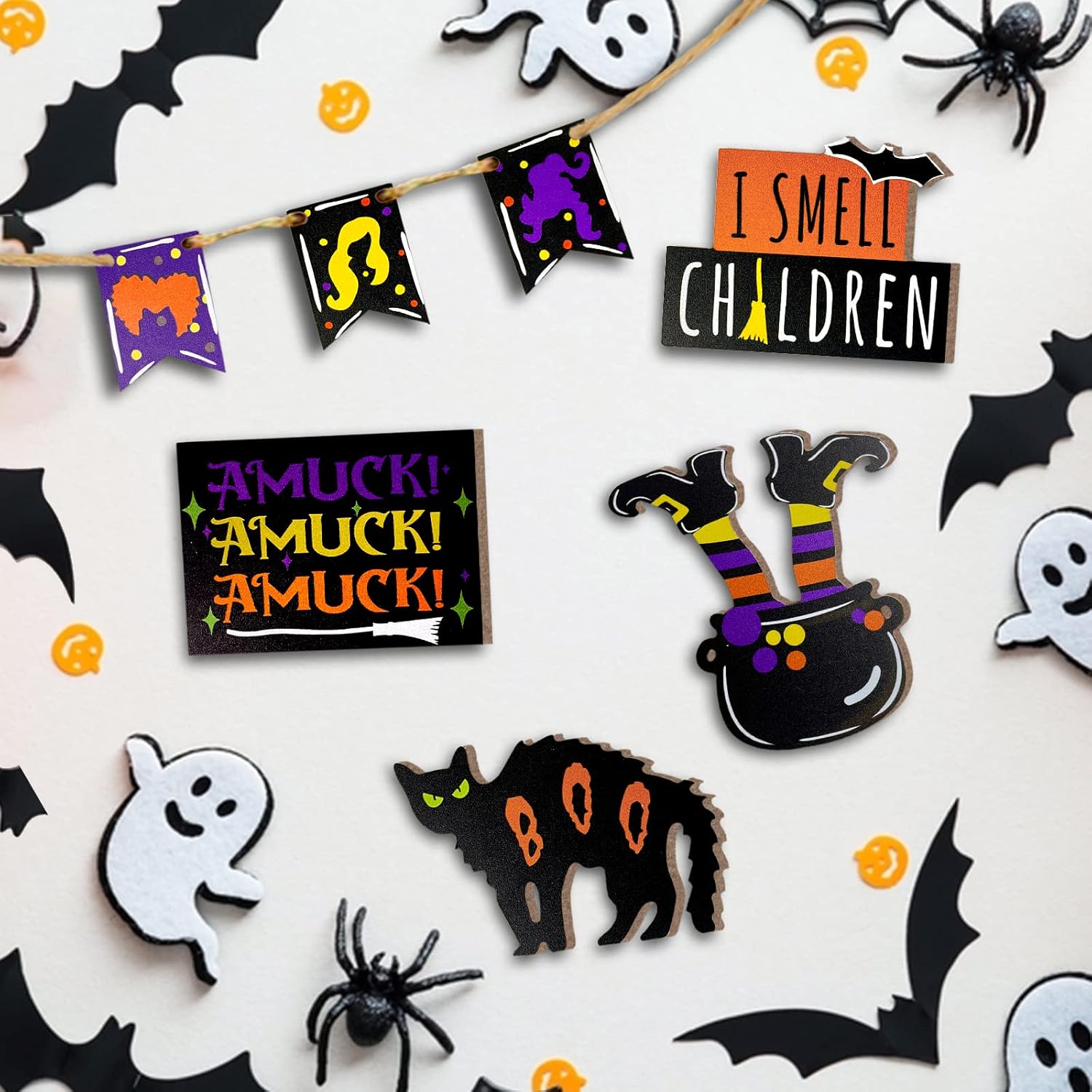 Halloween Tiered Tray Decor Set 7 Pieces