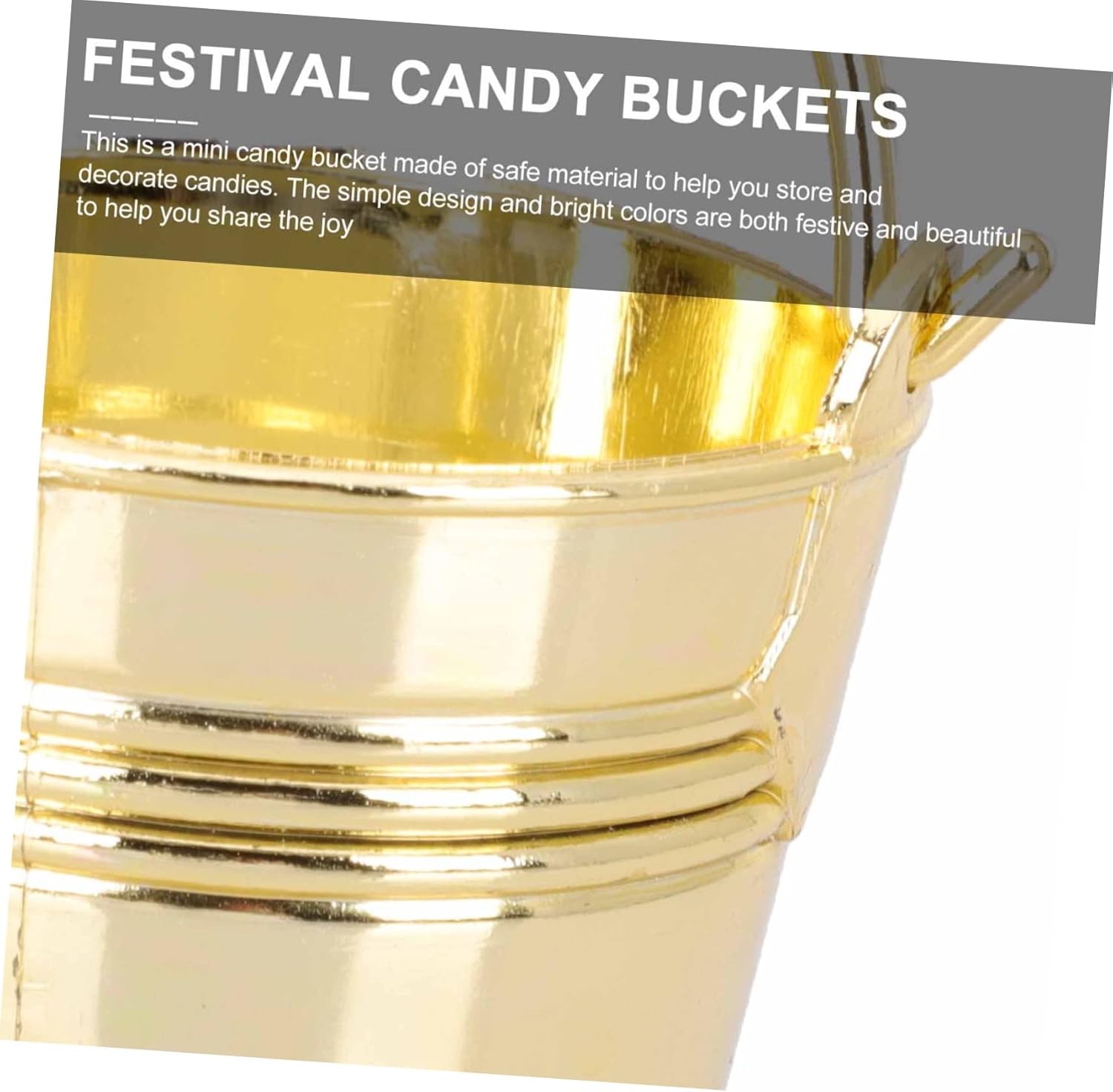 Unomor 10pcs Mini Snack Buckets Wedding Candy Boxes with Handle Party Supplies