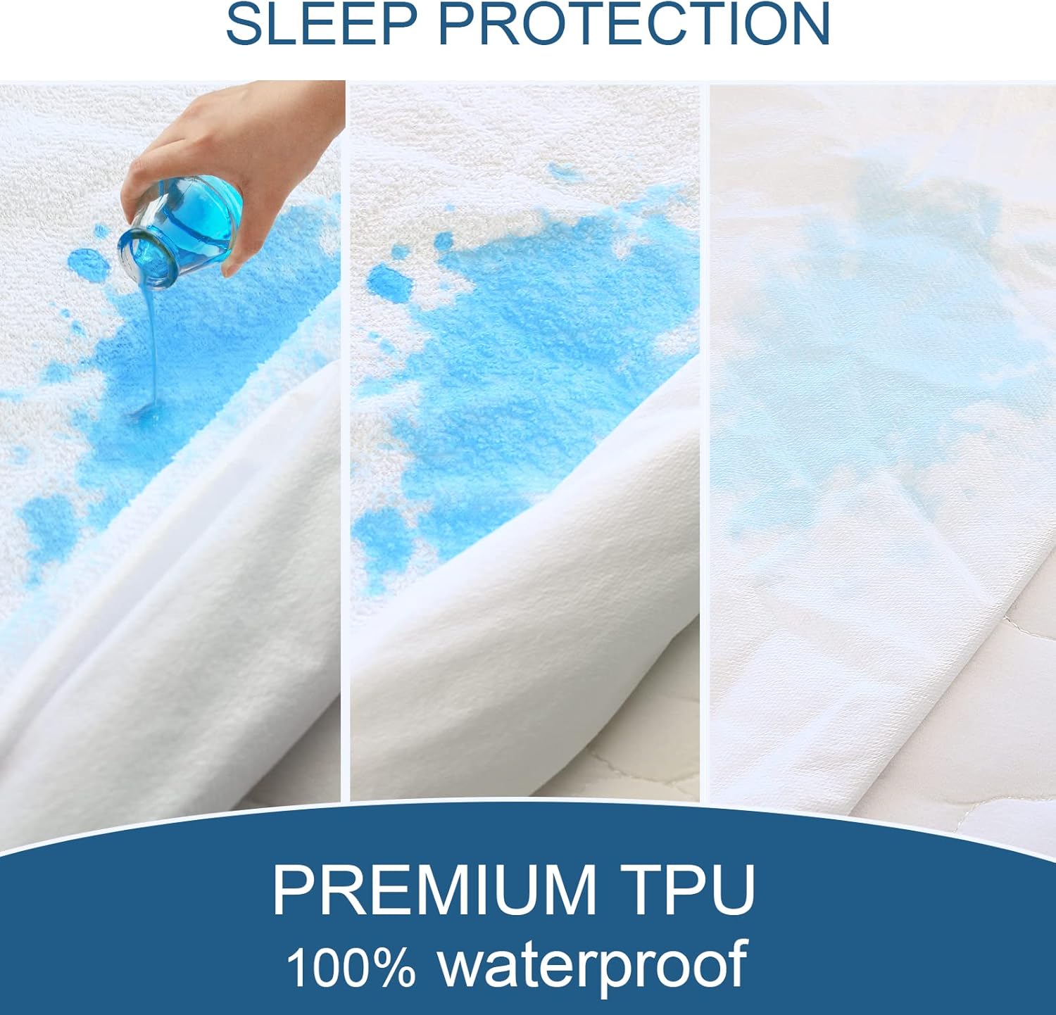 Queen Mattress Protector Waterproof Breathable Fitted Sheet