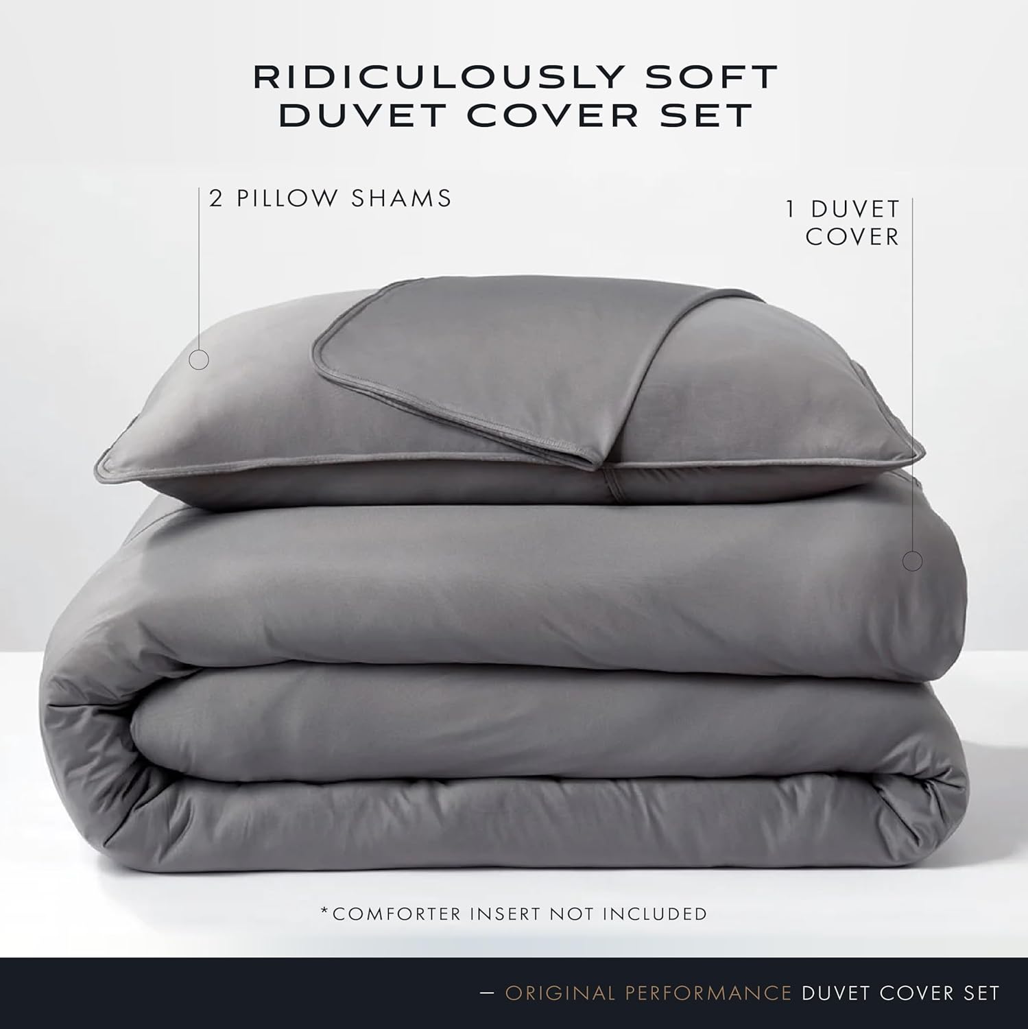SHEEX Original Performance Cooling Duvet Cover Set Graphite