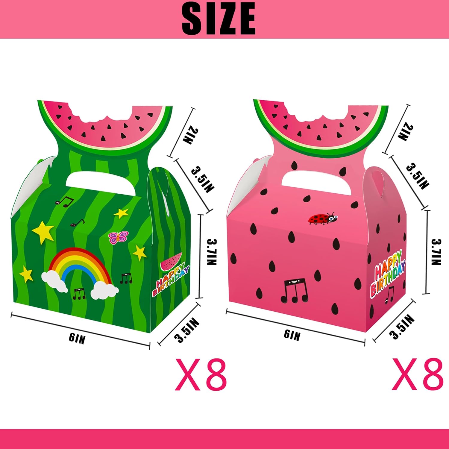 Cartoon Melon Party Goodie Bags 16 Pcs for Kids