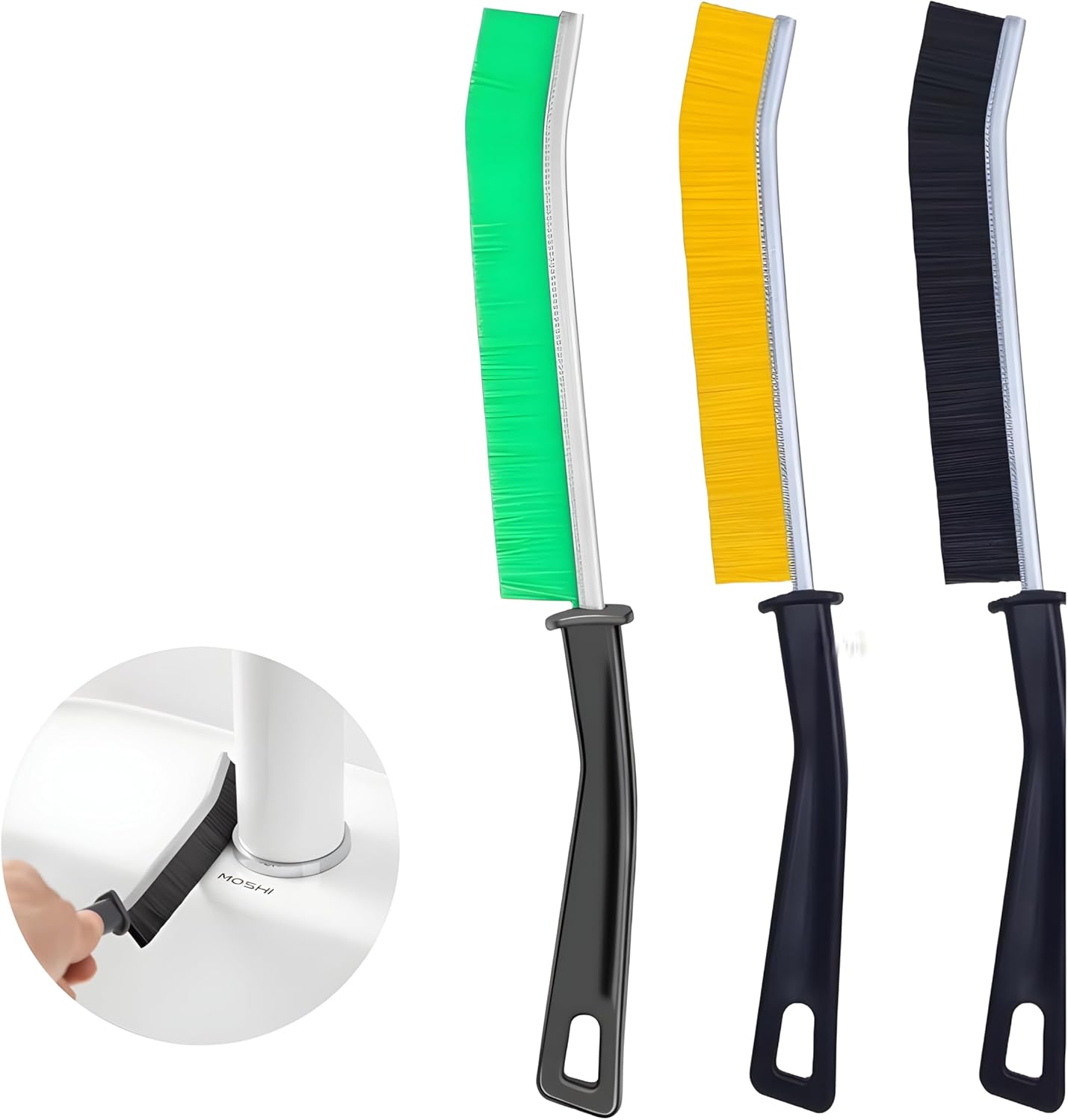 3Pcs Crevice Cleaning Brush - Precision Tool for Narrow Spaces