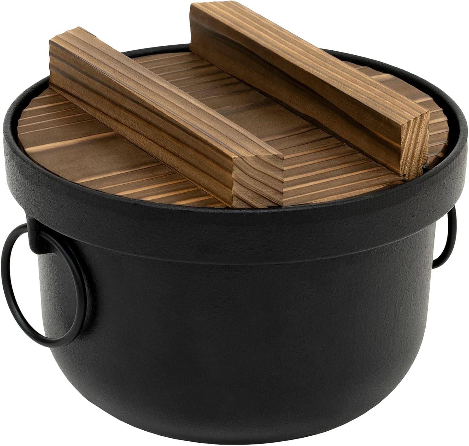 Ikenaga Iron Works Rice Cooker Set 2 Pieces Black