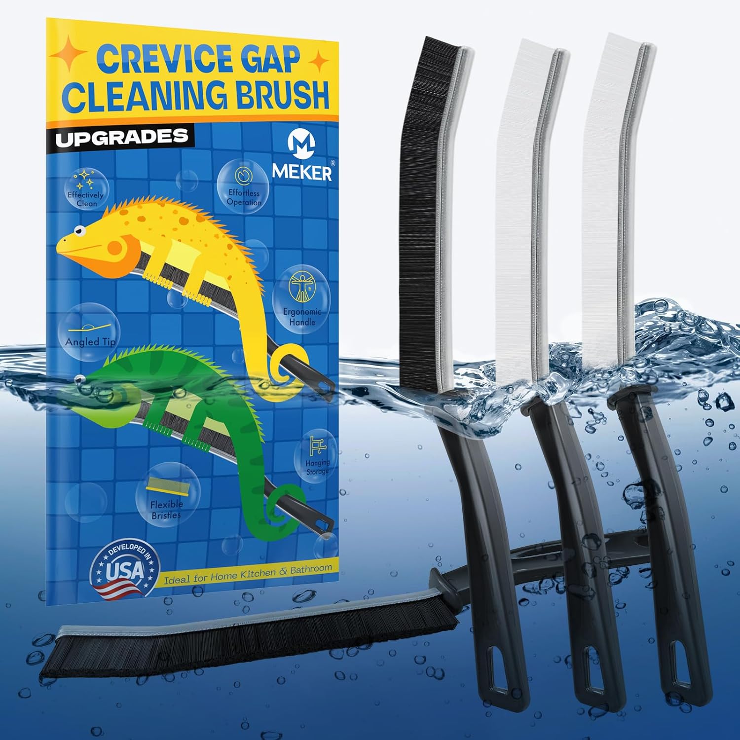 MEKER Crevice Cleaning Brush 4 PCS Set
