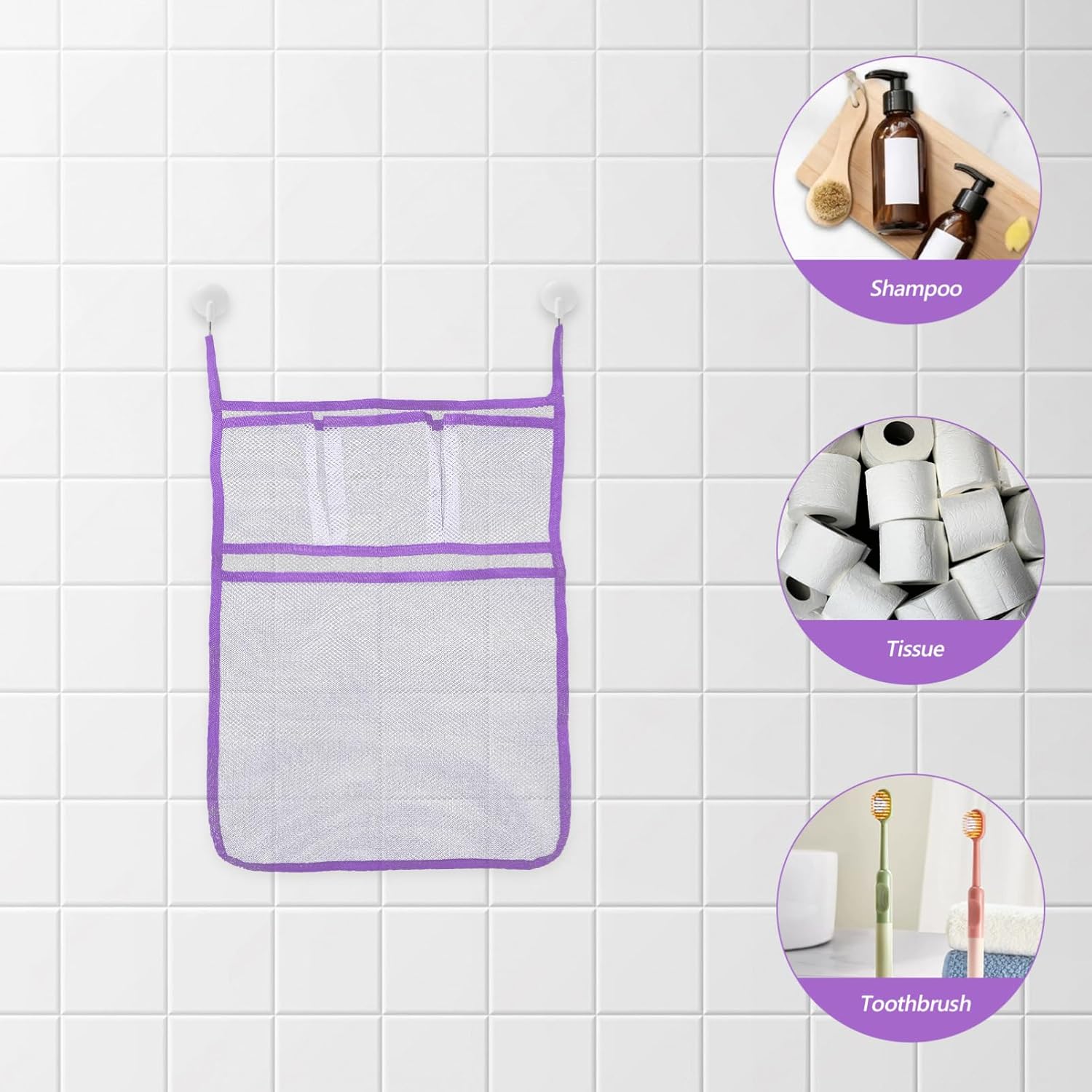 Bathroom Storage Organizer Hanging Shampoo Bag for Kids