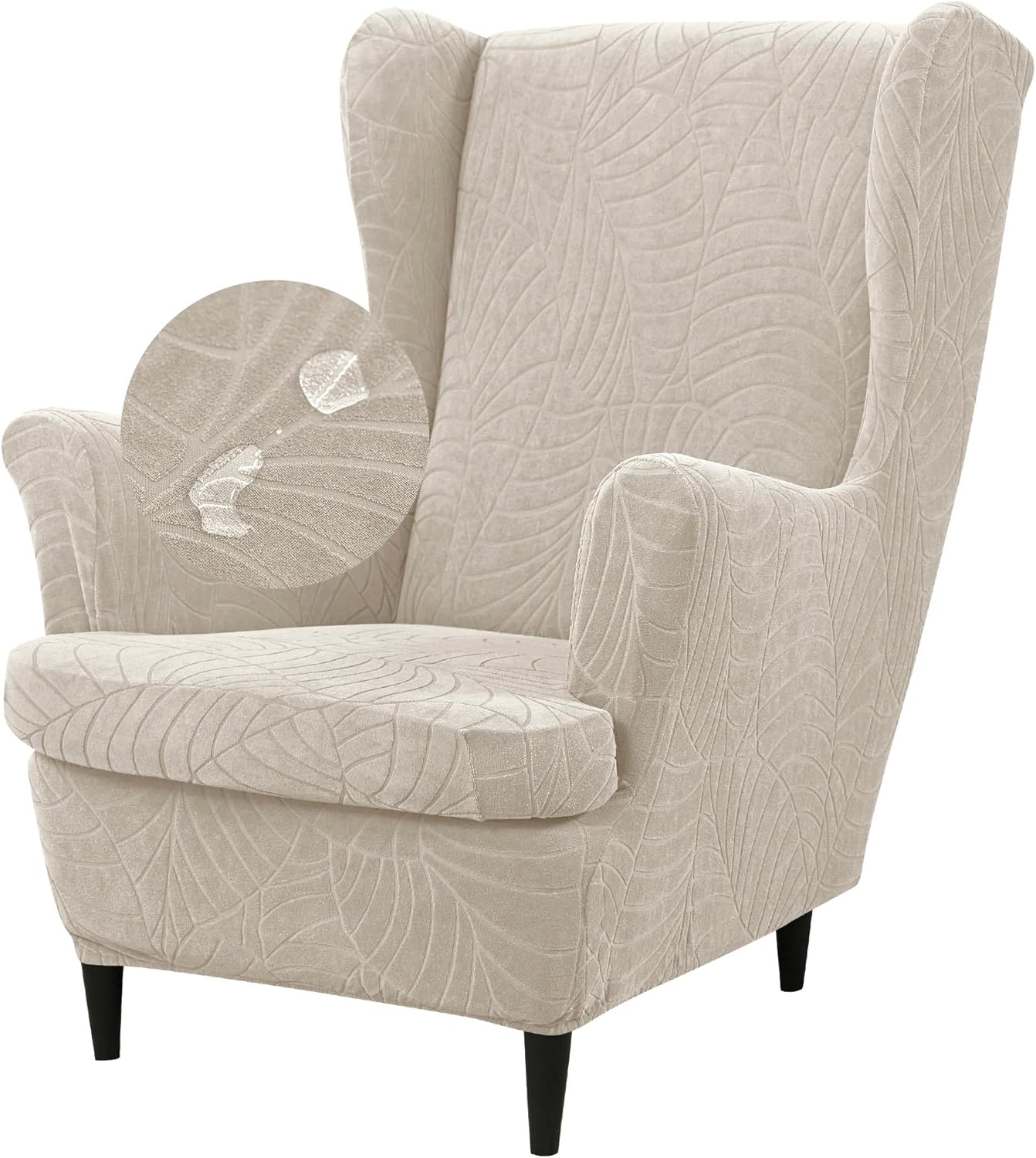 HFCNMY Wingback Chair Covers 2 Piece Set