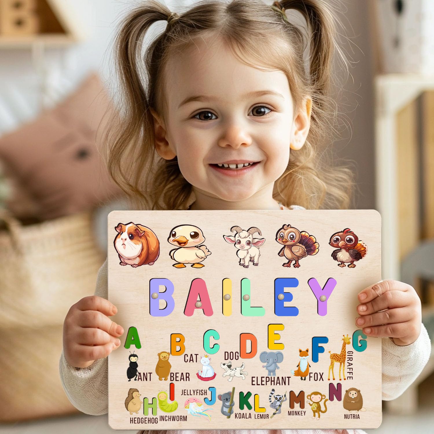 Personalized Wooden Name Puzzle For Kids
