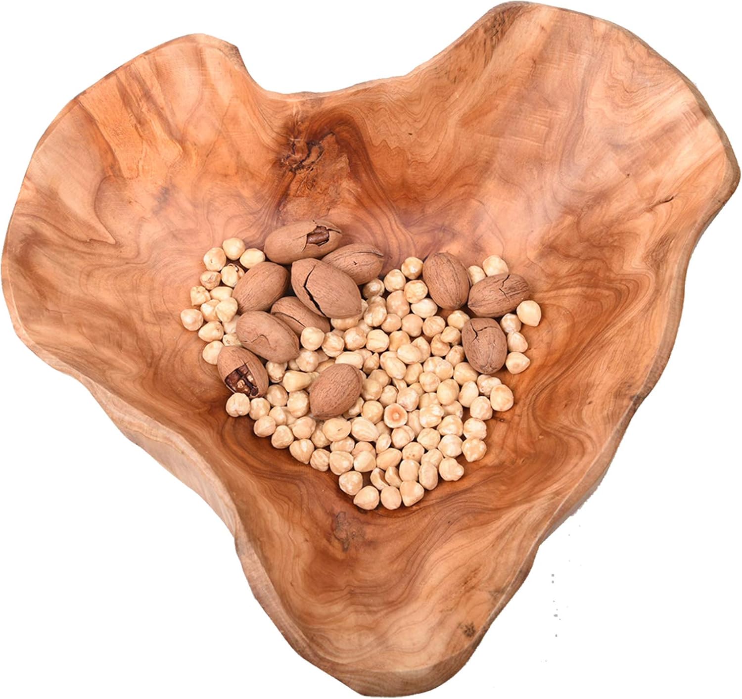 Handmade Natural Root Wood Bowl 12-14 Inches Unique