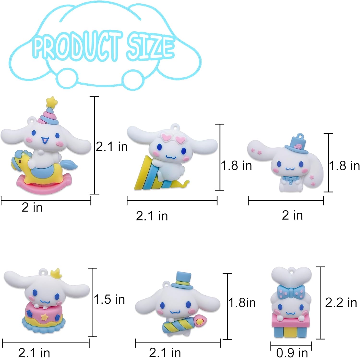 30Pcs Cute Cake Topper Set for Birthday Party Decorations
