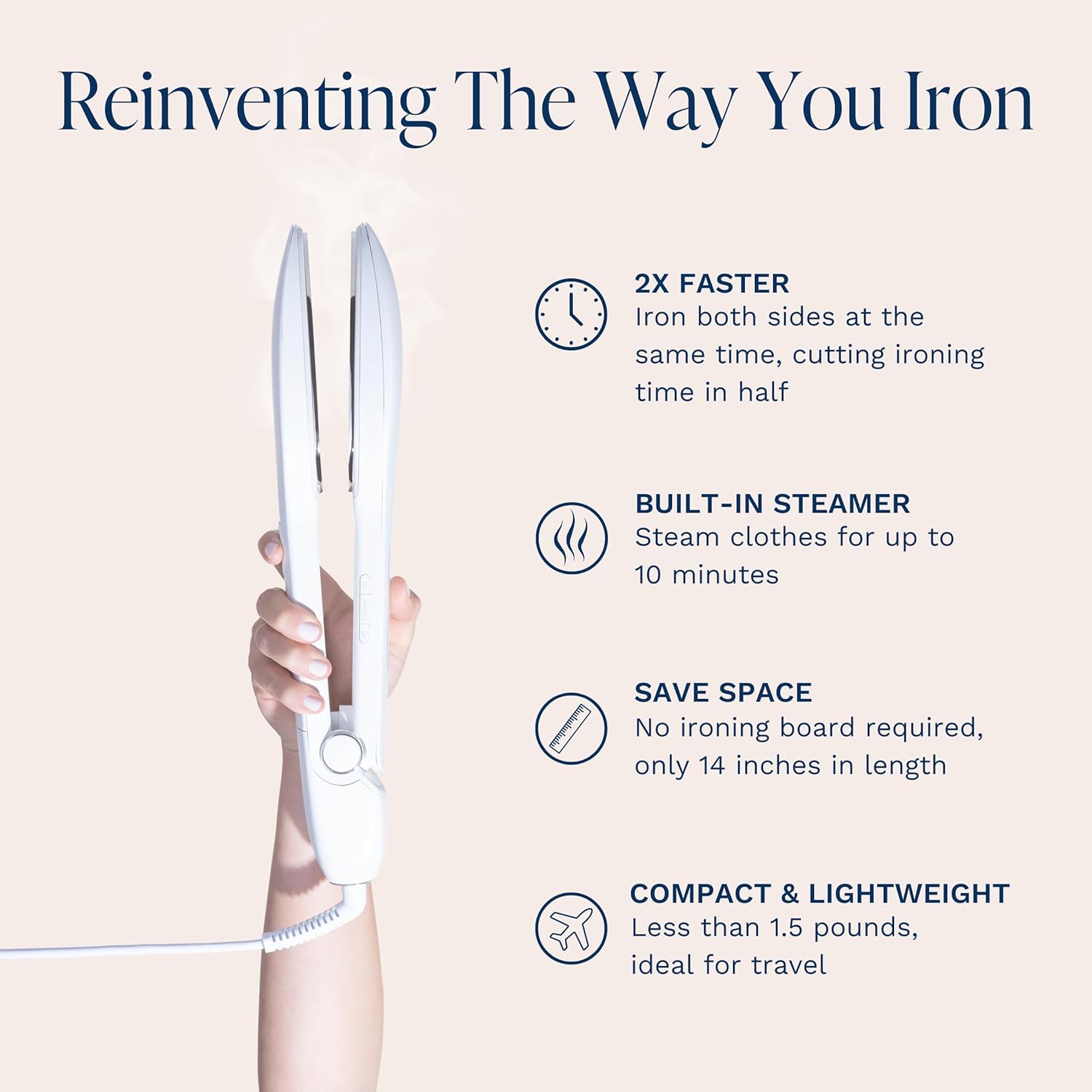 Nori Press Travel Steam Iron - No Board Needed