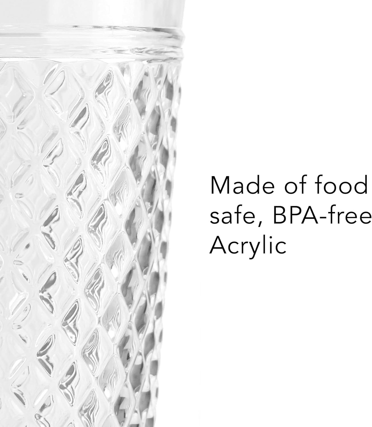 PG Drinkware Set 4 - 14oz Clear Acrylic Tumblers
