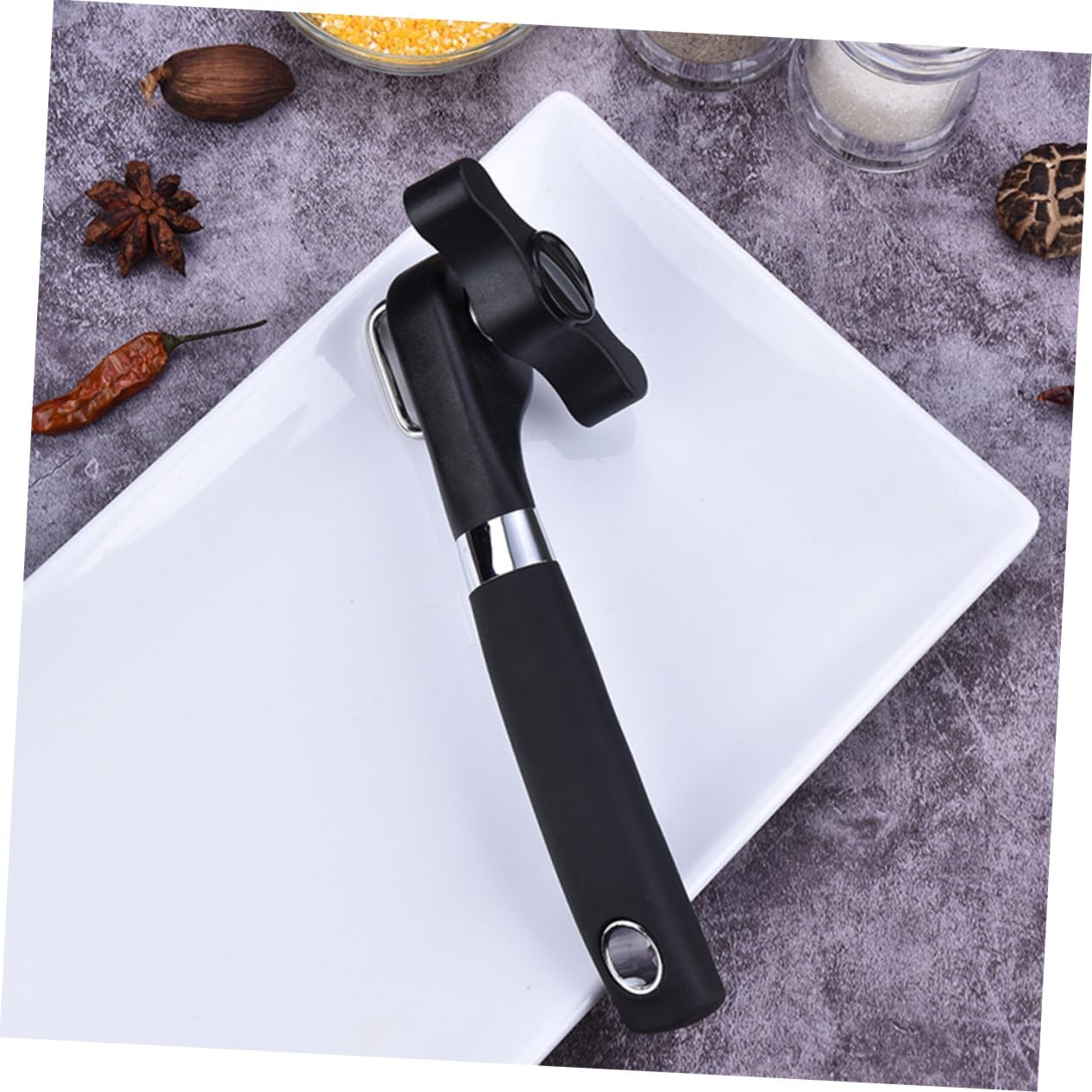 Zerodeko Black Stainless Steel Can Opener Bottle Opener