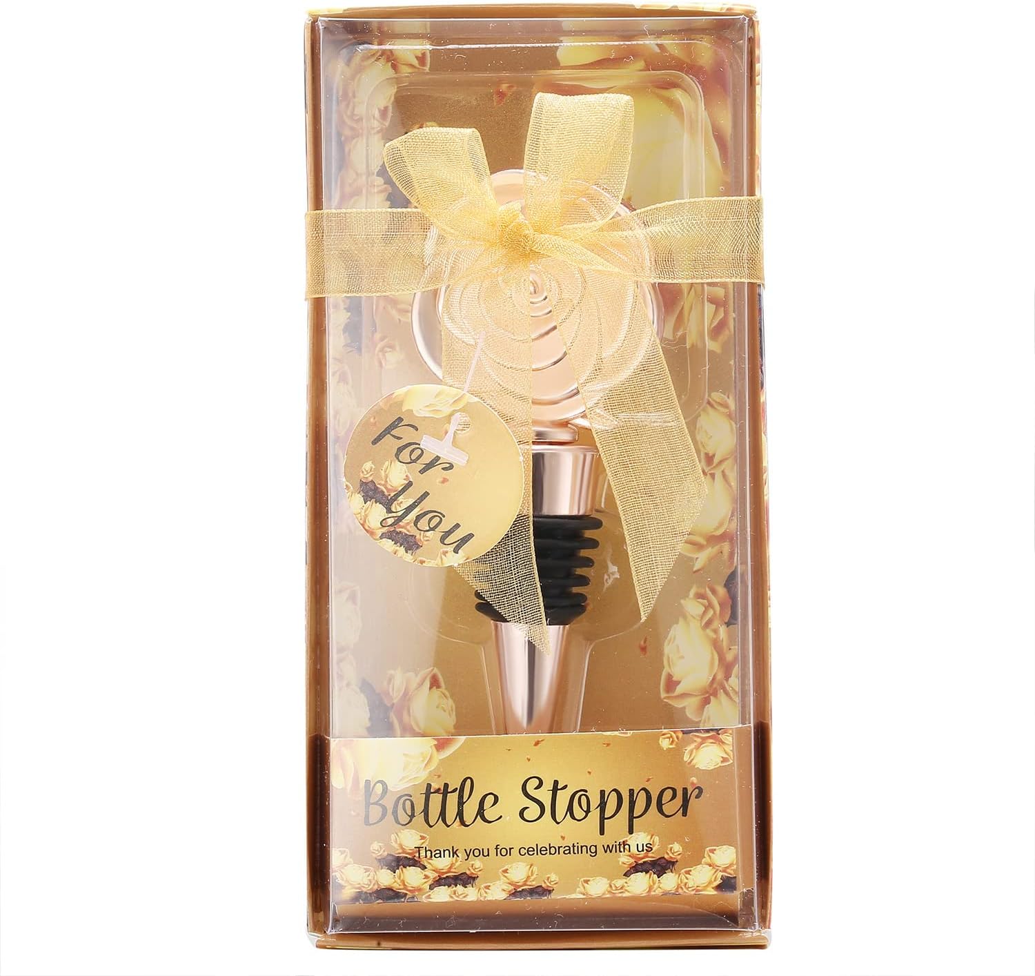 15 pcs Rose Wine Stoppers Wedding Favors