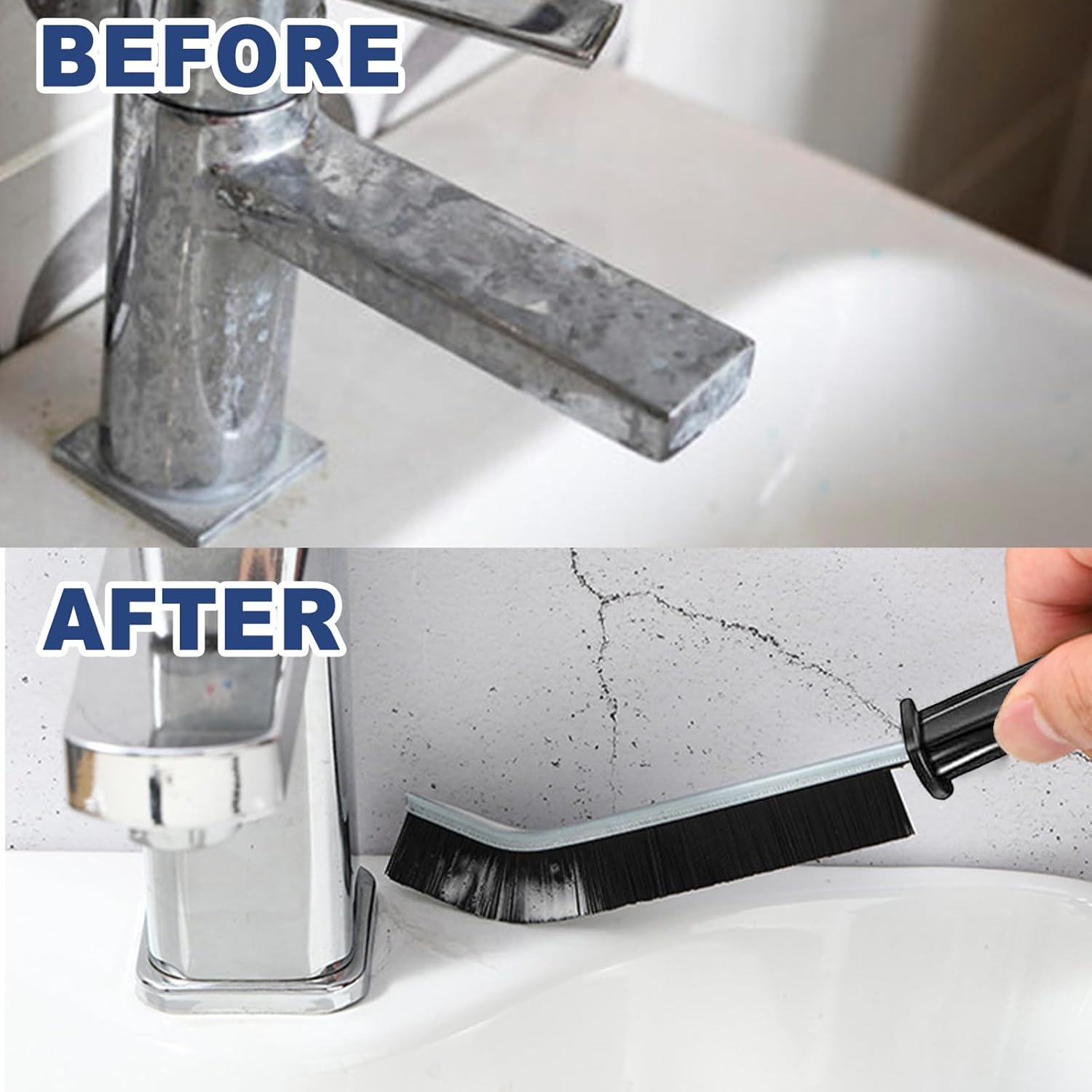 Hard Bristle Crevice Cleaning Brush 5PCS for Kitchen Bathroom