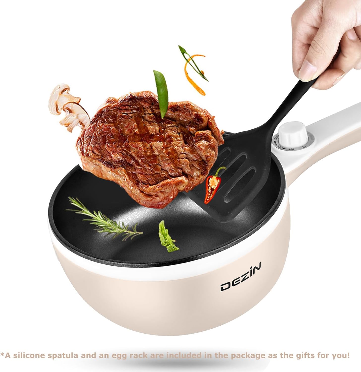 Dezin Hot Pot Electric with Steamer 15L Compact Cooker