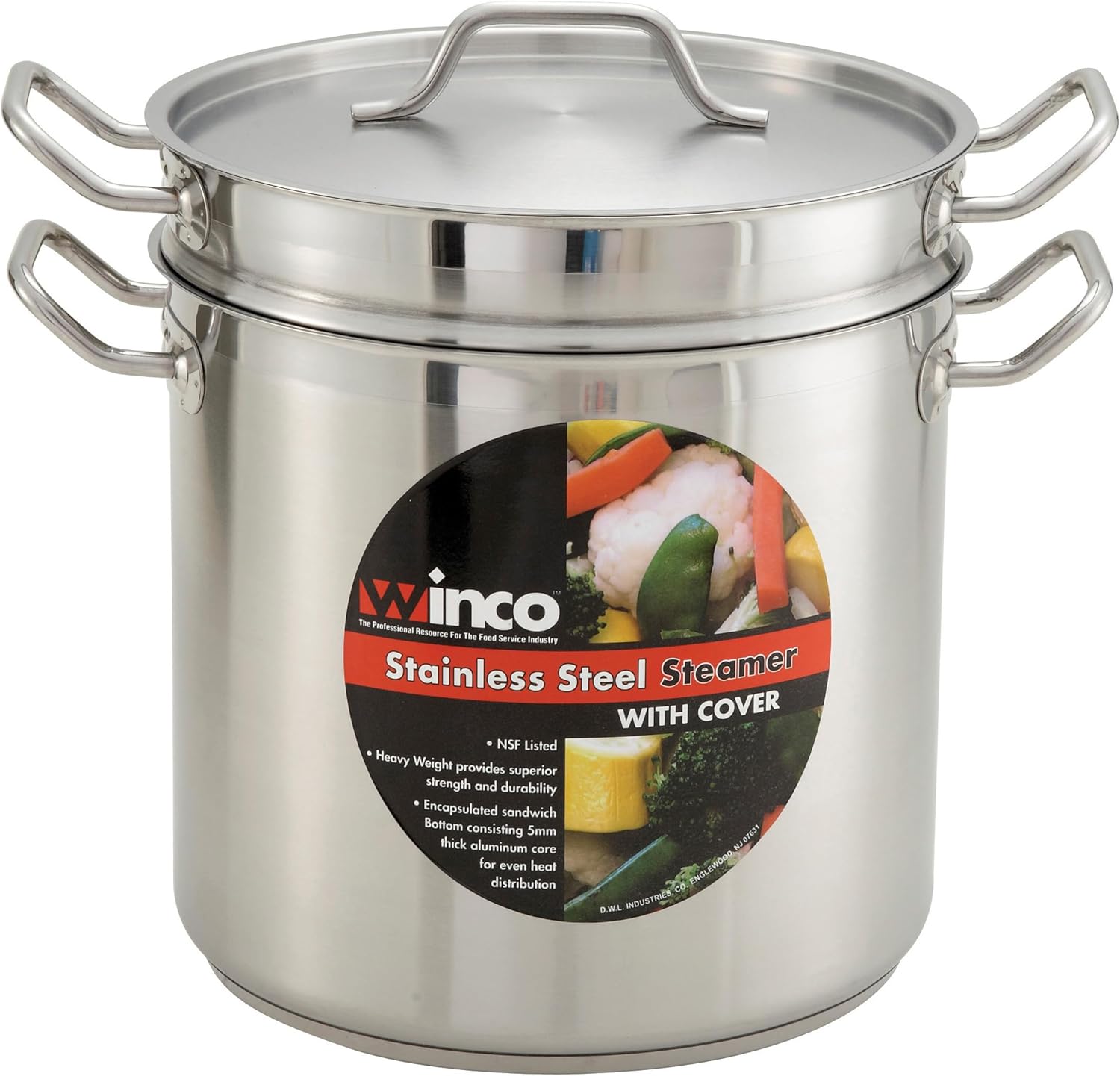 Winware 12 Quart Stainless Steamer Pasta Cooker with Cover