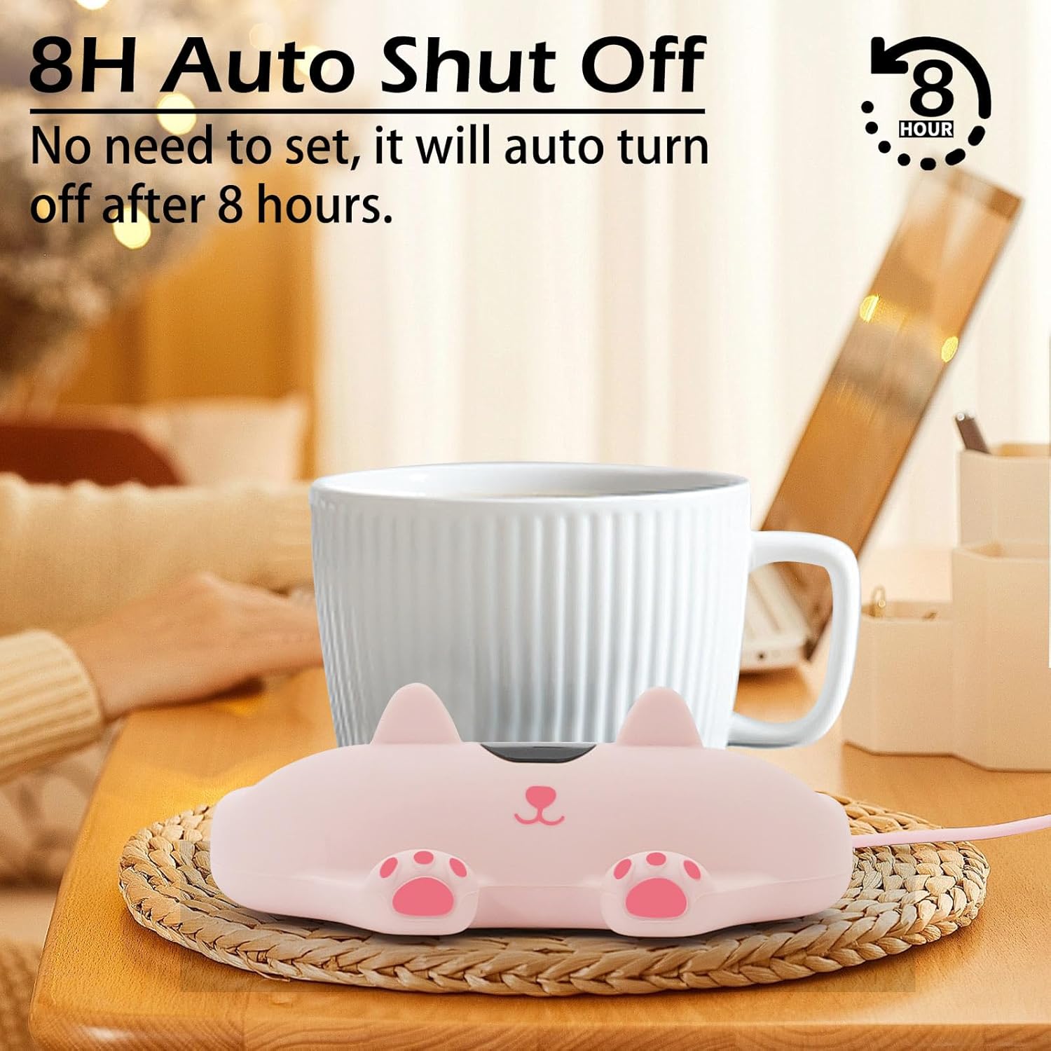 PUSEE Mug Warmer with 3 Temperature Settings