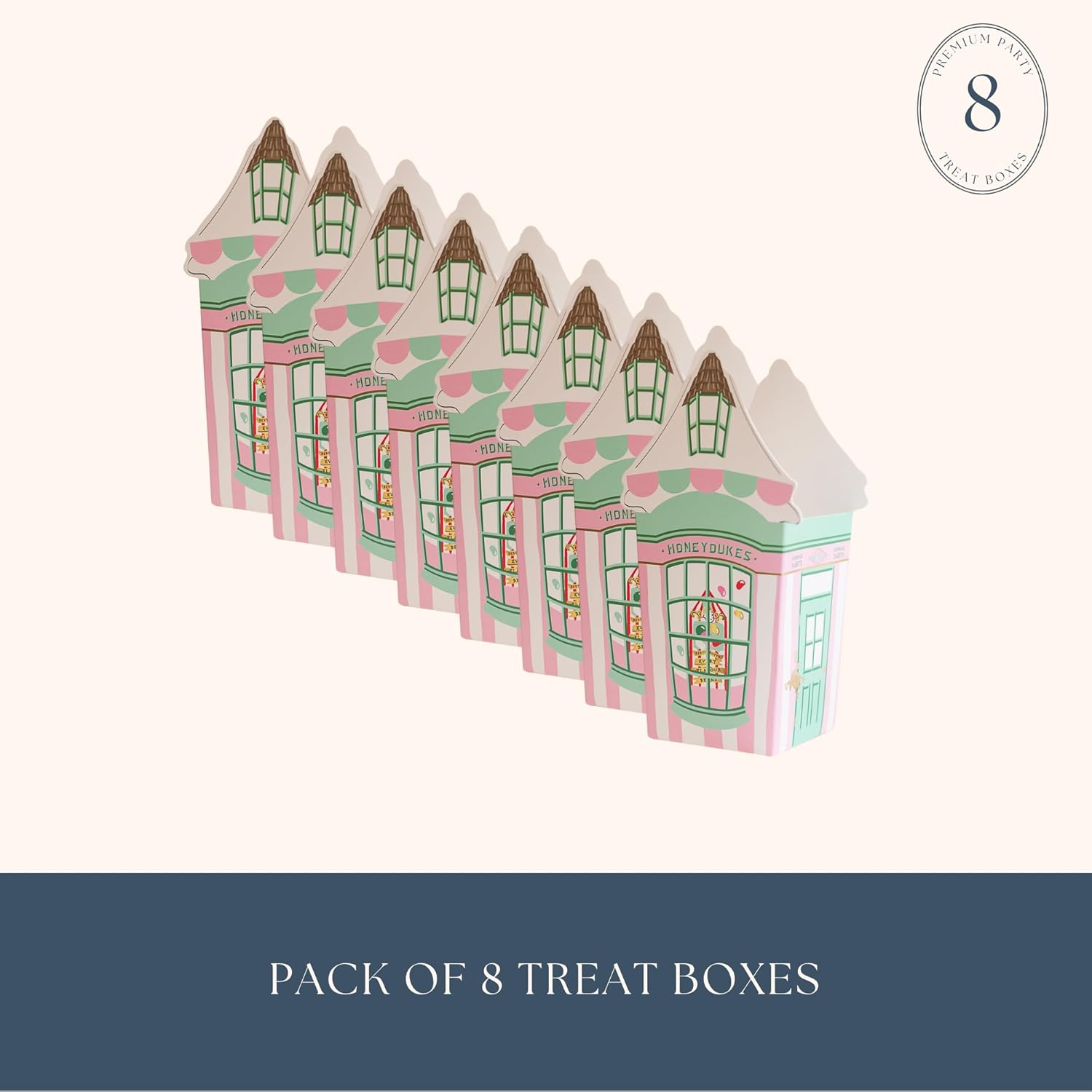 Bonjour Fte Harry Potter Honeydukes Pink Stripe Treat Boxes Pack of 8